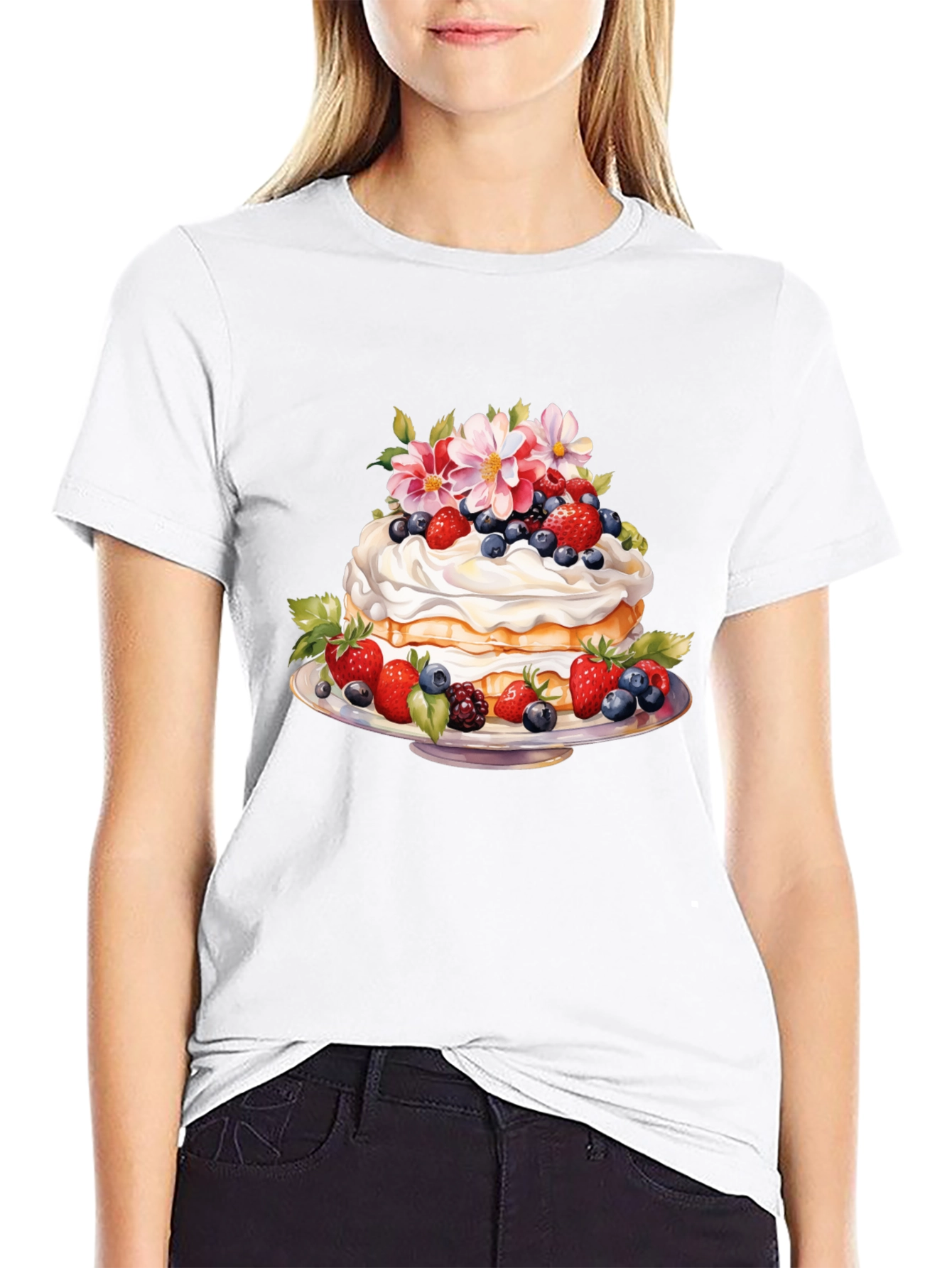 Sweet Berry Cake Graphic T-Shirt