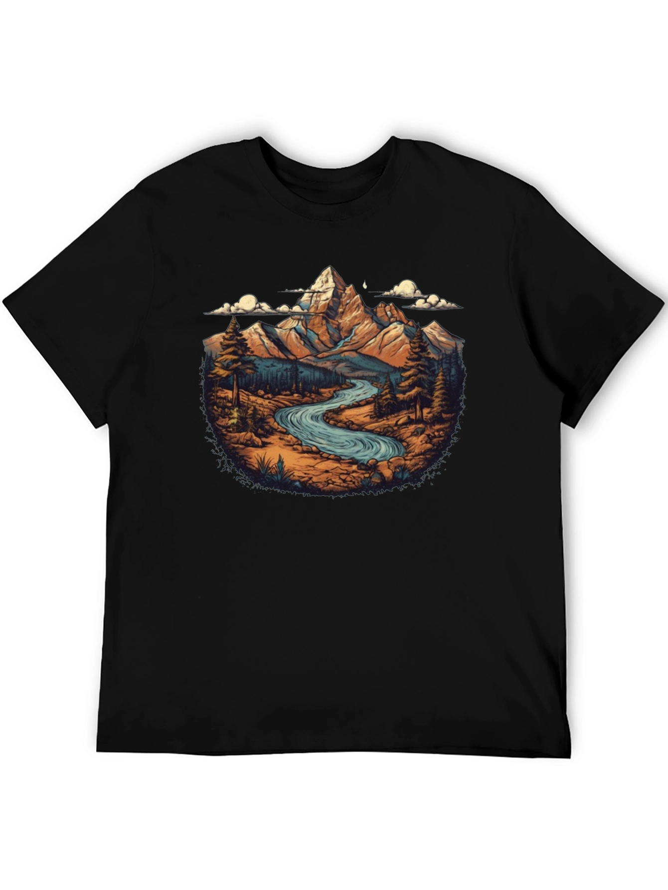Mountain River Graphic T-Shirt