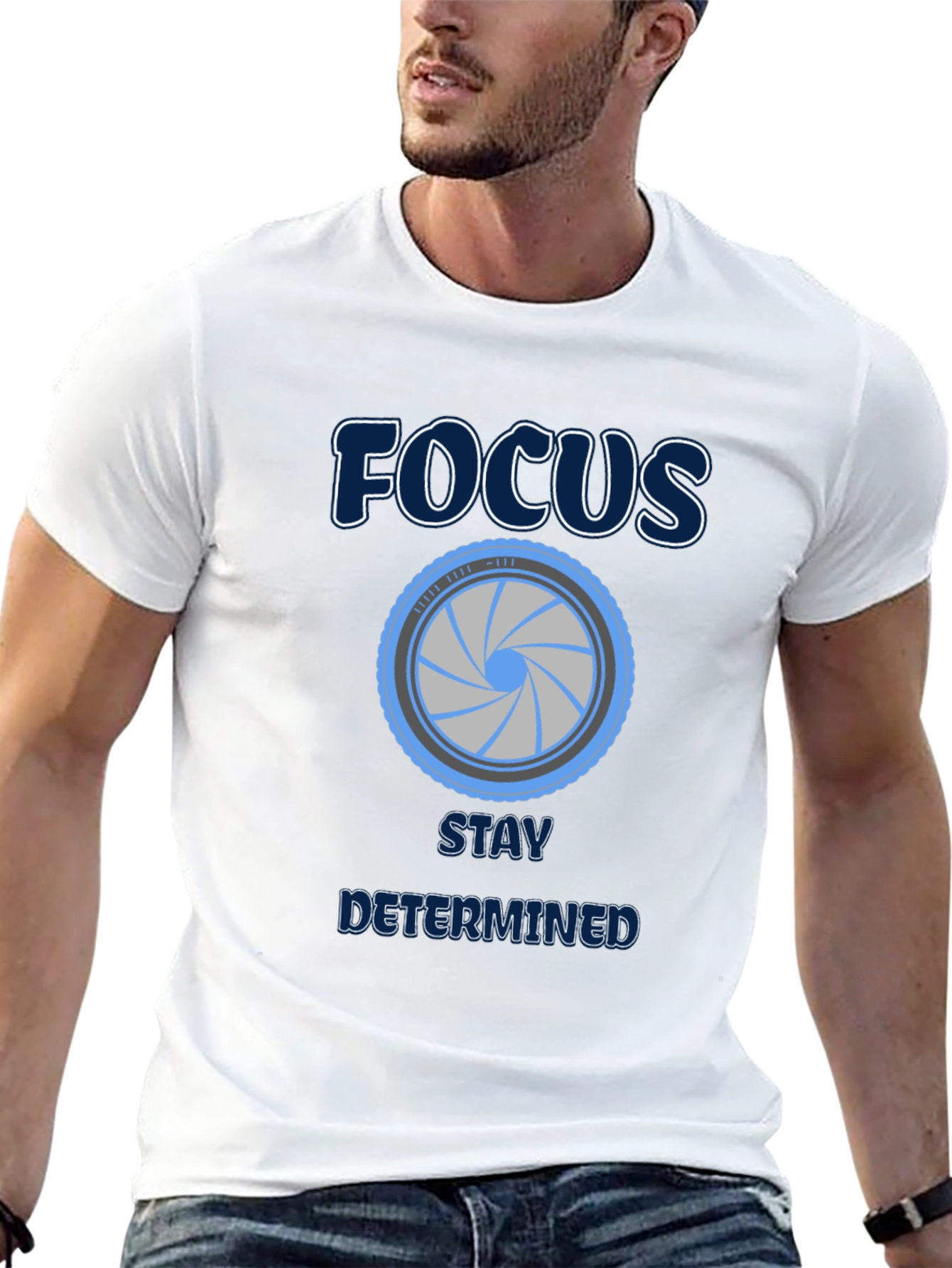 Focus Stay Determined Graphic Tee - Black