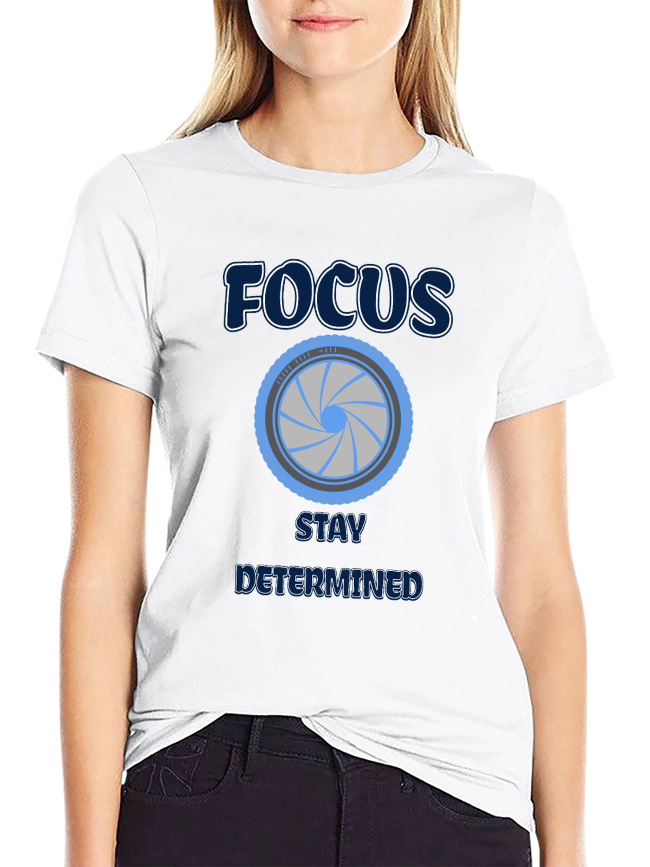 Focus Stay Determined Graphic Tee - Black