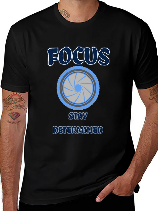Focus Stay Determined Graphic Tee - Black