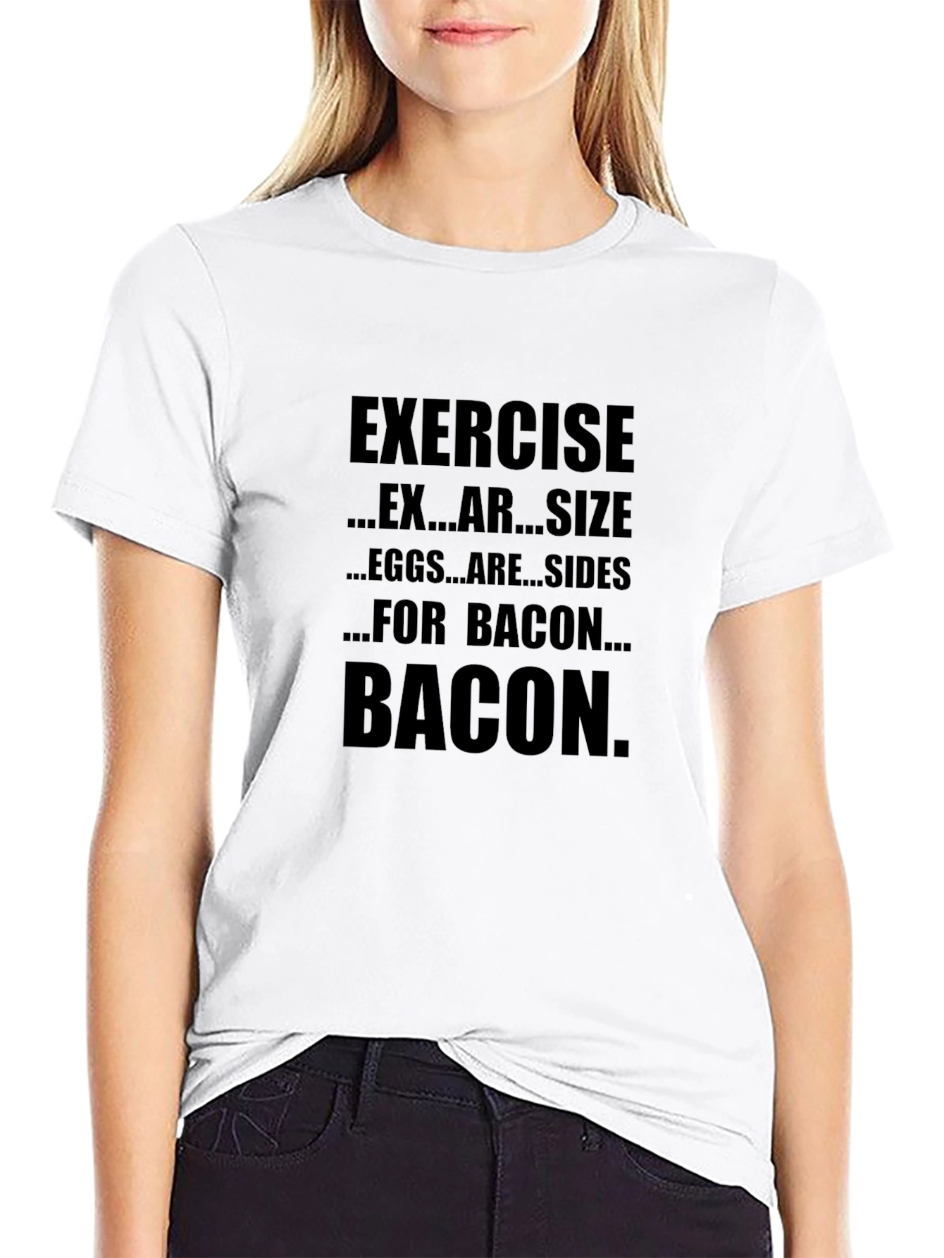 Bacon Exercise T-Shirt - Funny Fitness Tee