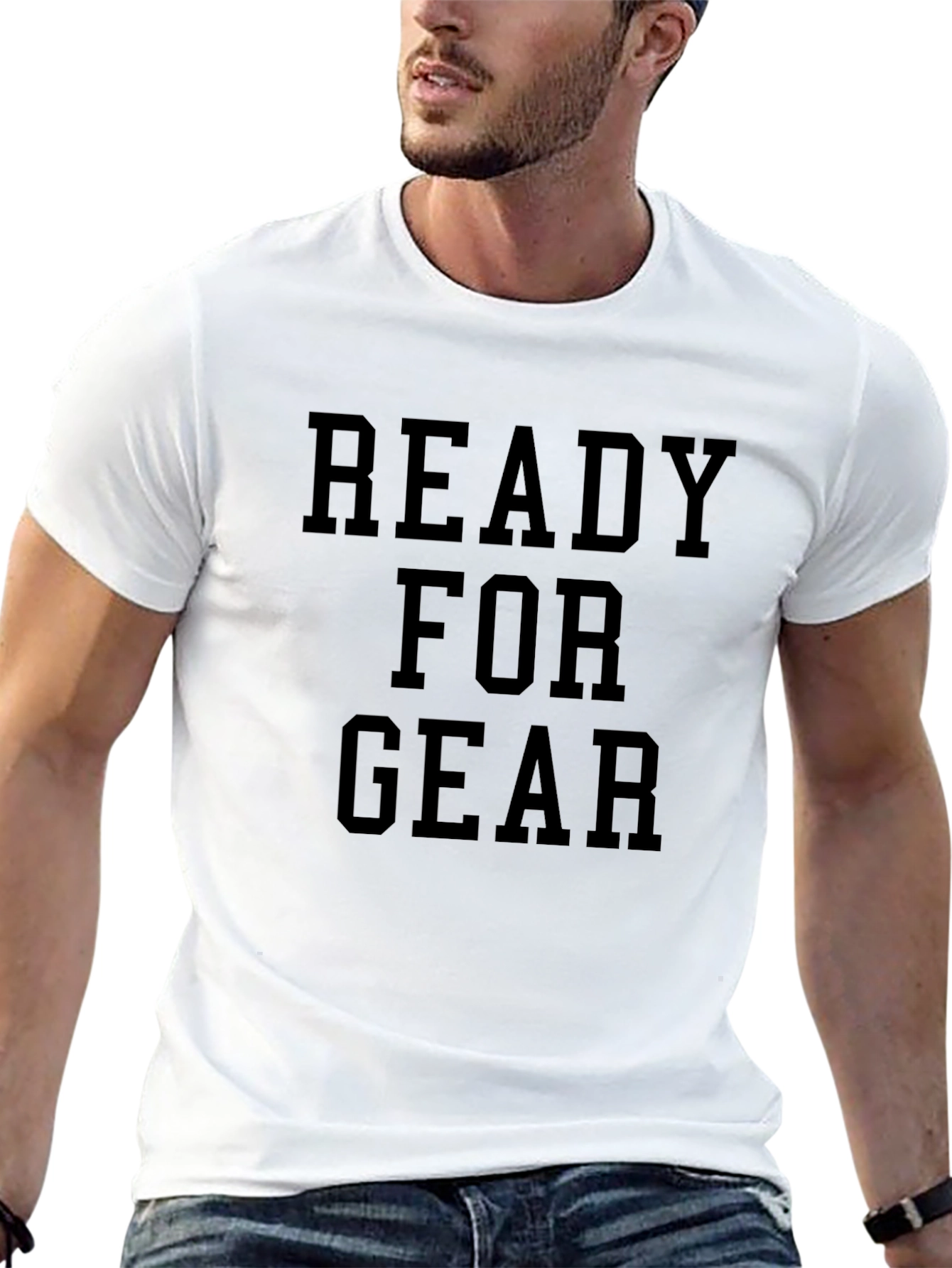 Ready For Gear Black Graphic T-Shirt