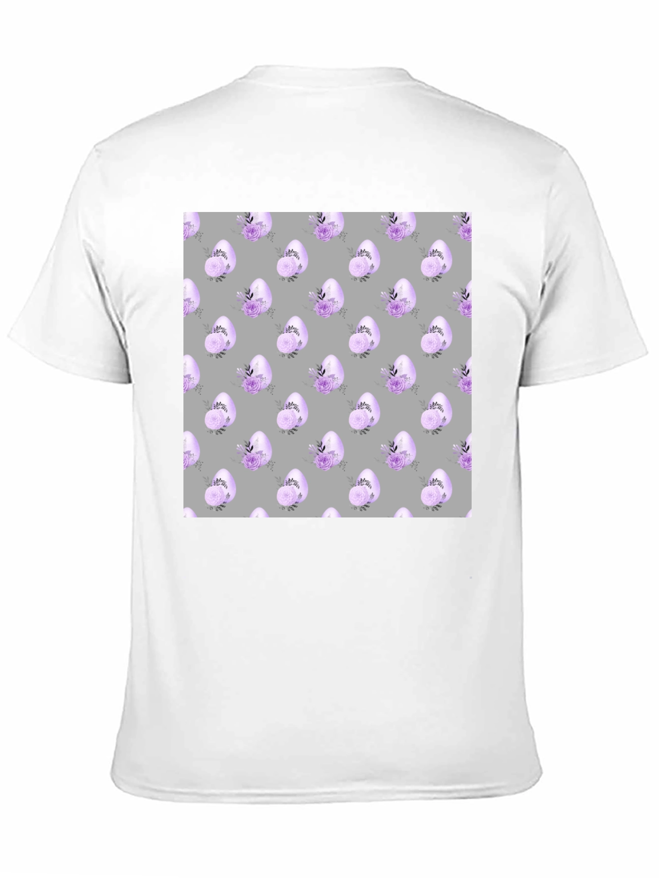 Floral Easter Egg T-Shirt - Mens Black Tee