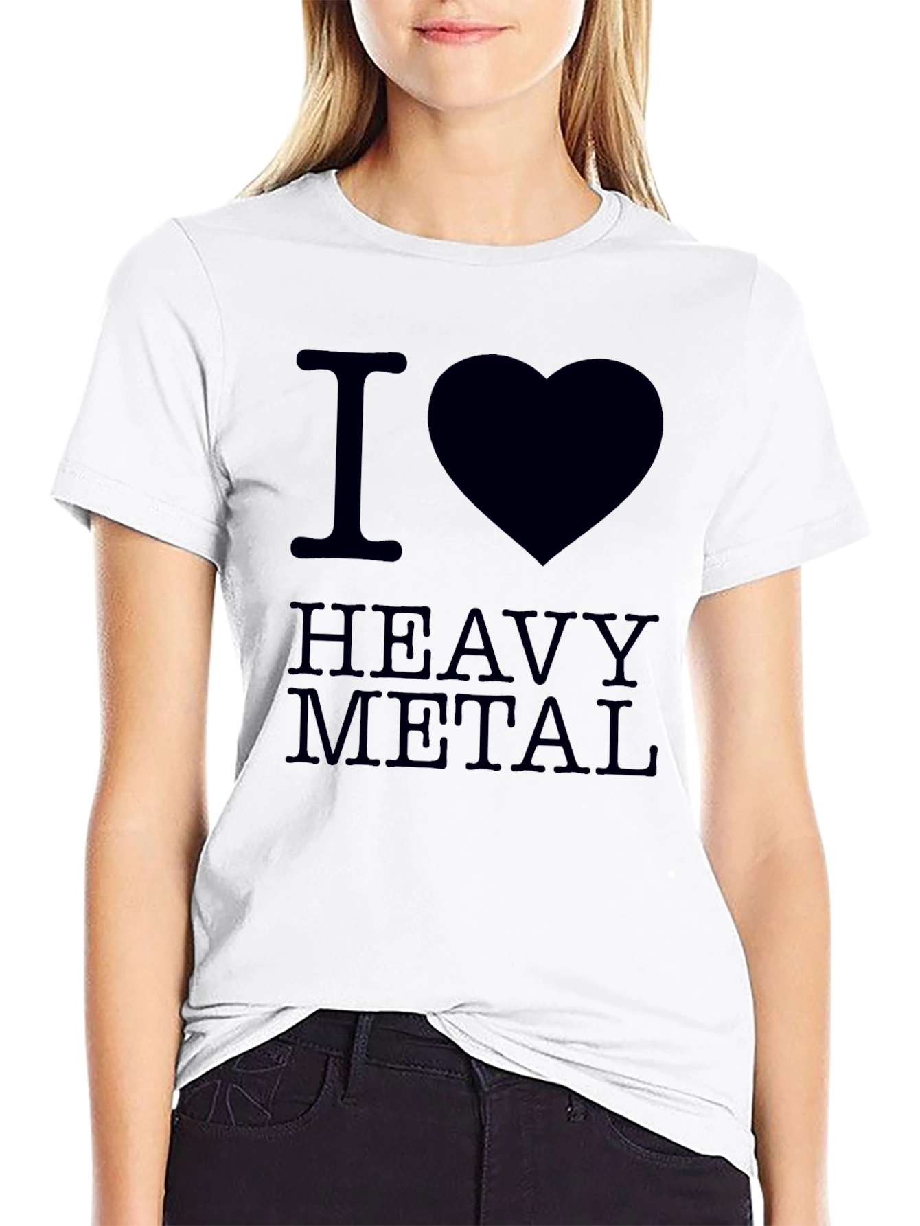 I Heart Heavy Metal Black T-Shirt