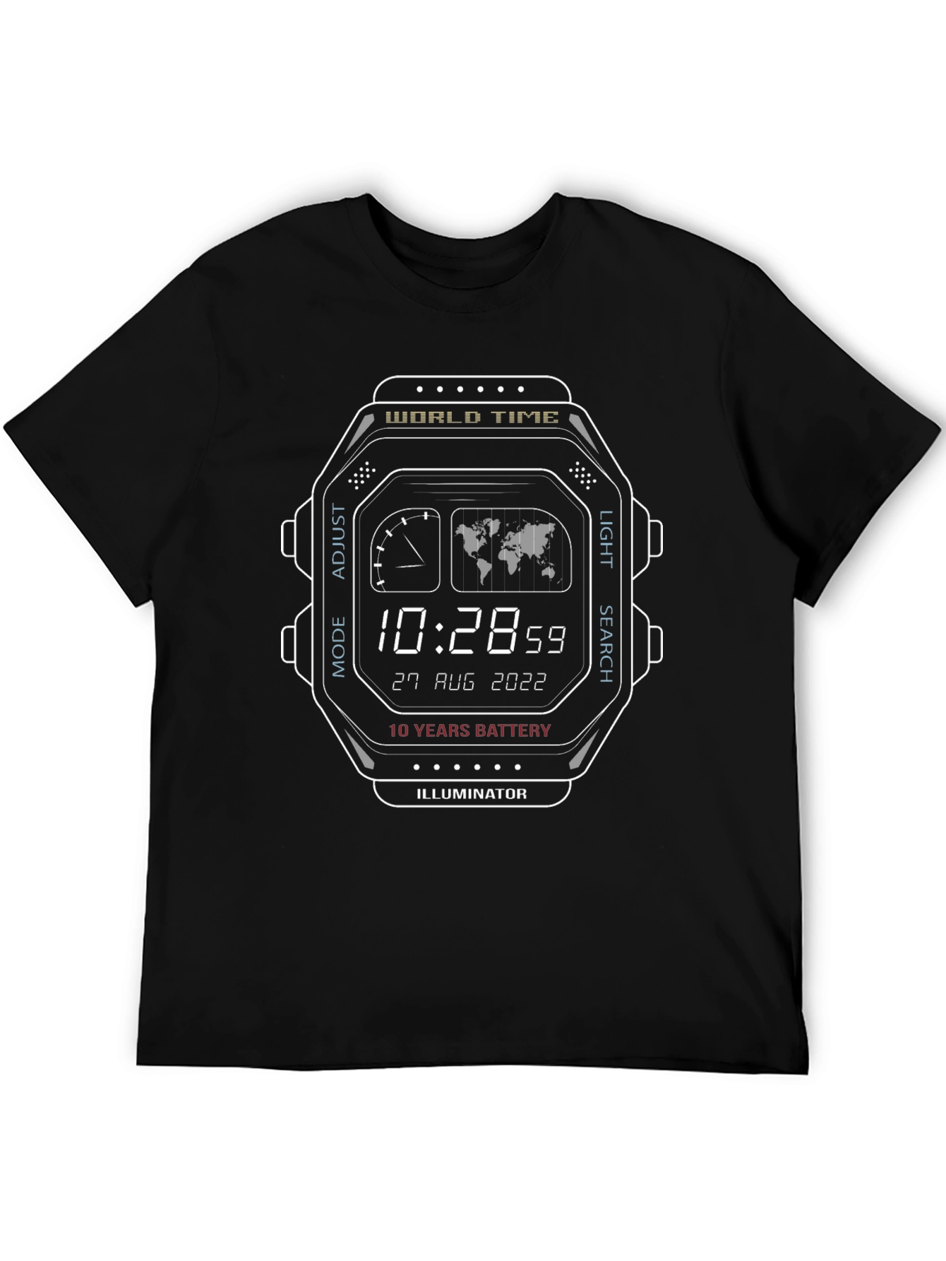Retro Digital Watch Graphic Tee - Cool & Unique!
