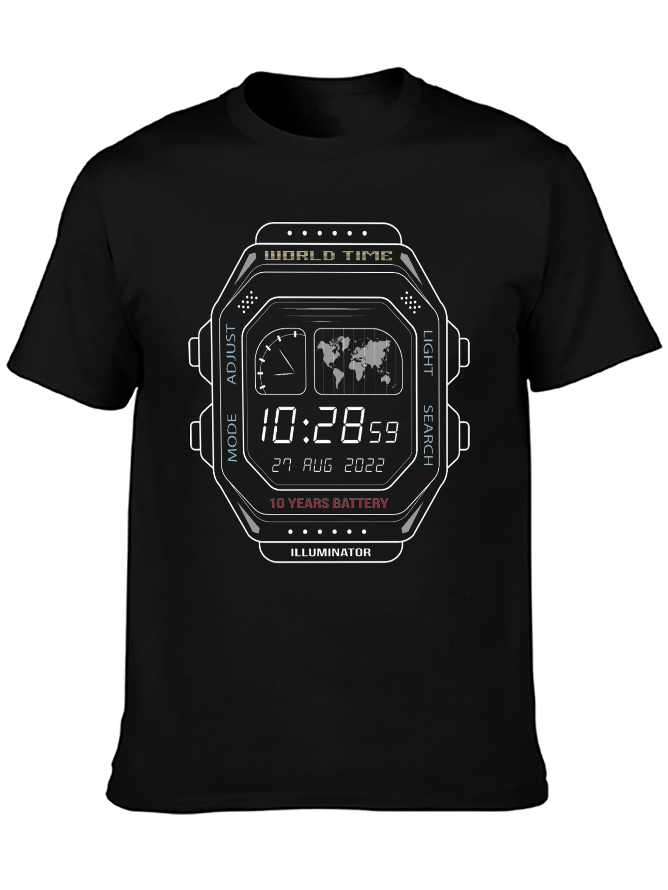 Retro Digital Watch Graphic Tee - Cool & Unique!