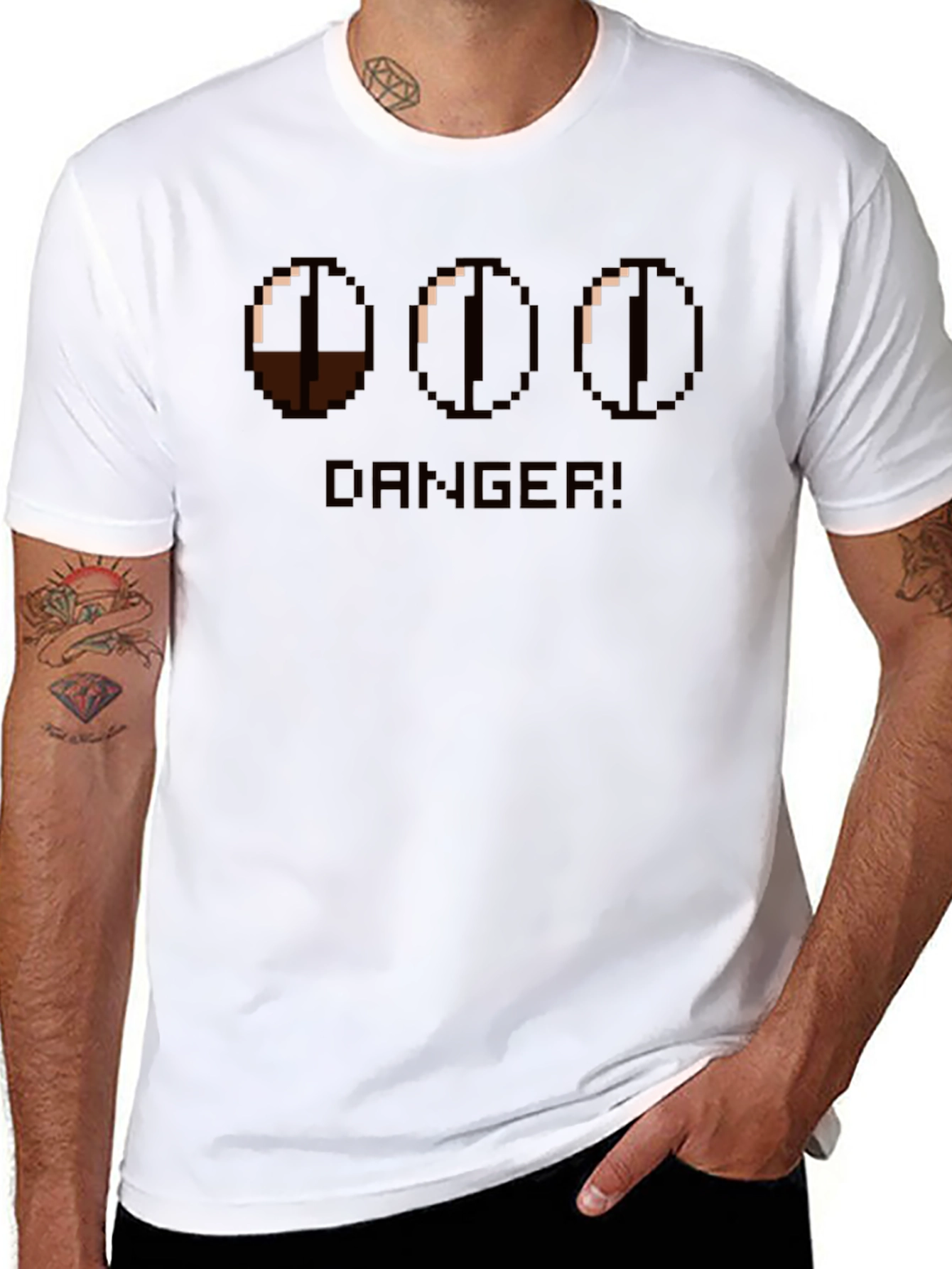 Danger Pixel T-Shirt - Cool Gamer Tee