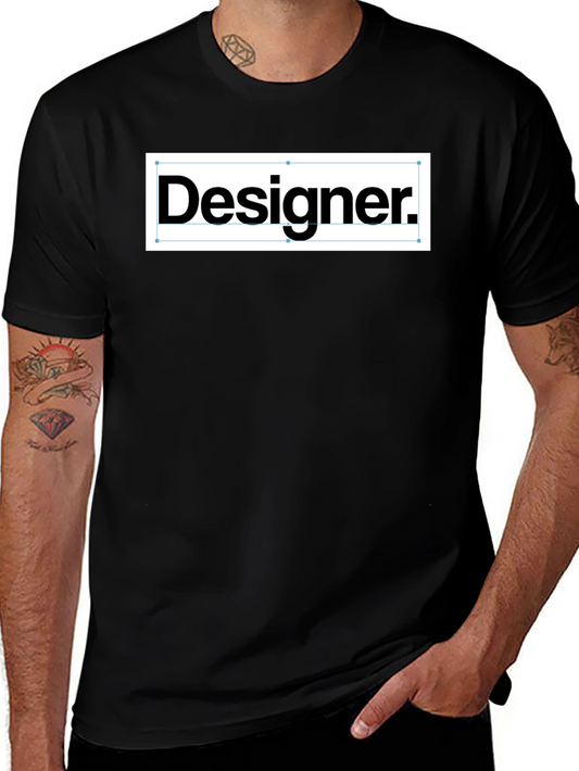 Designer T-Shirt - Black Crew Neck Tee