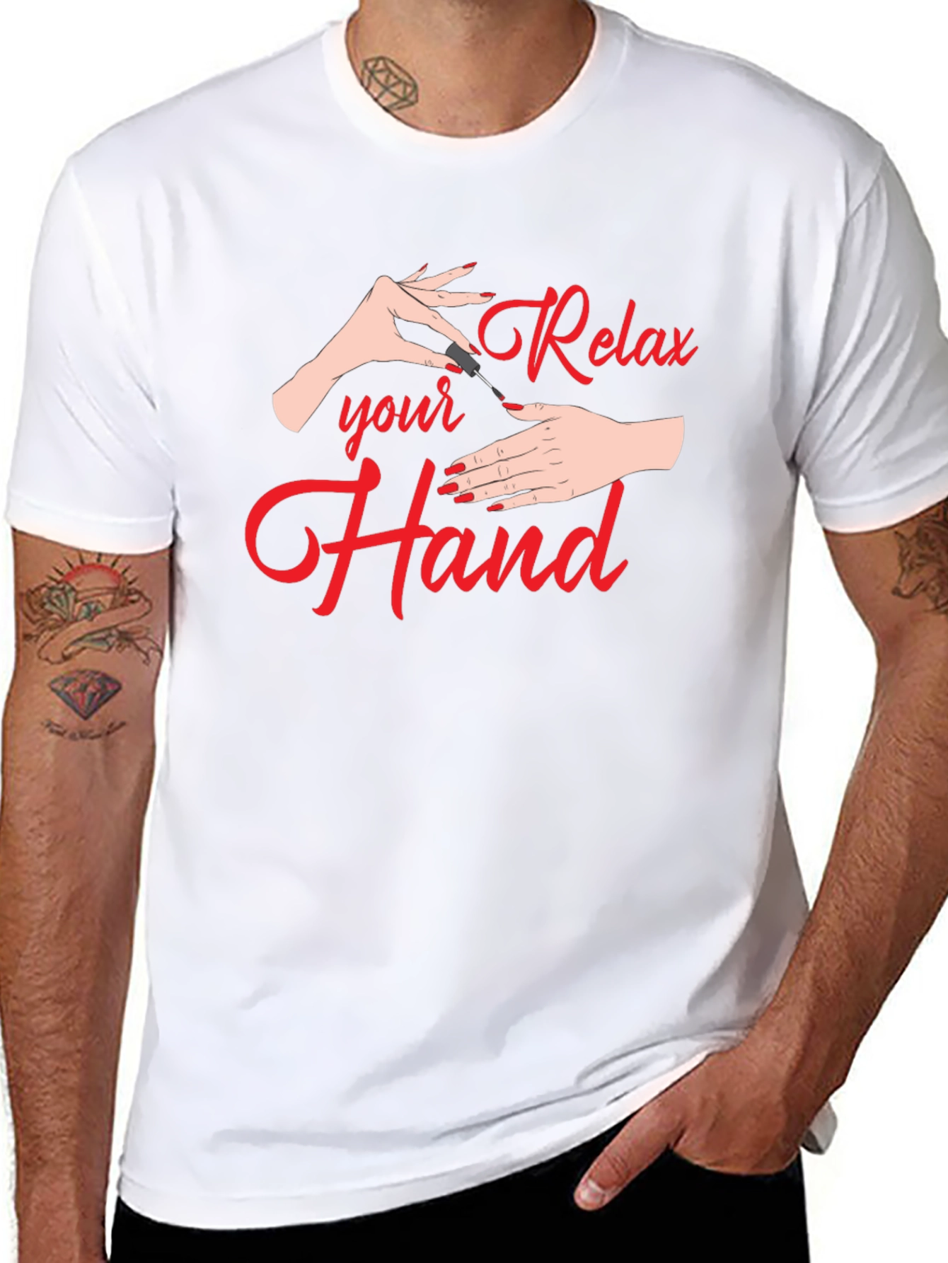 Relax Your Hand Black T-Shirt