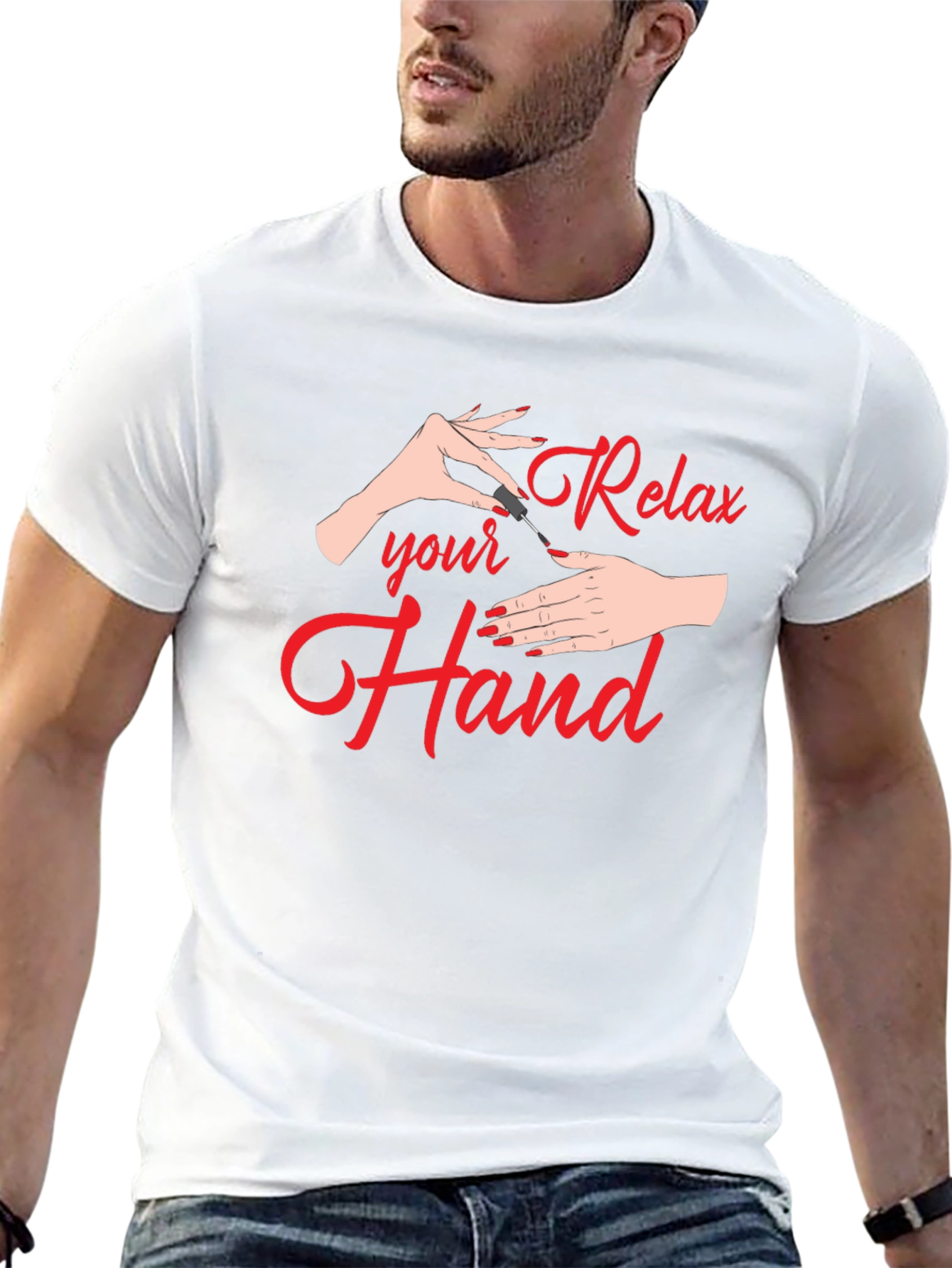Relax Your Hand Black T-Shirt