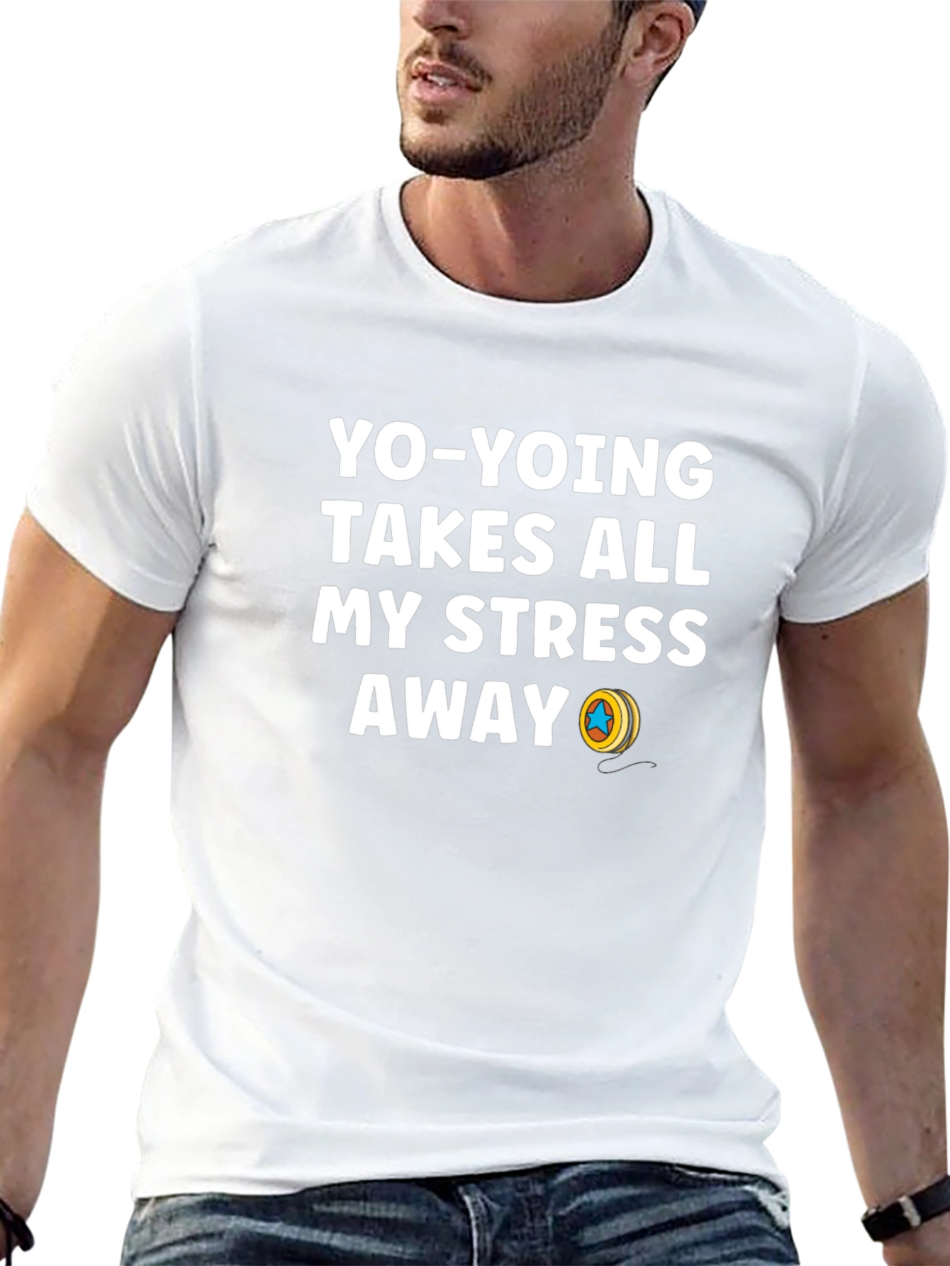 Yo-Yoing Takes All My Stress Away Black T-Shirt