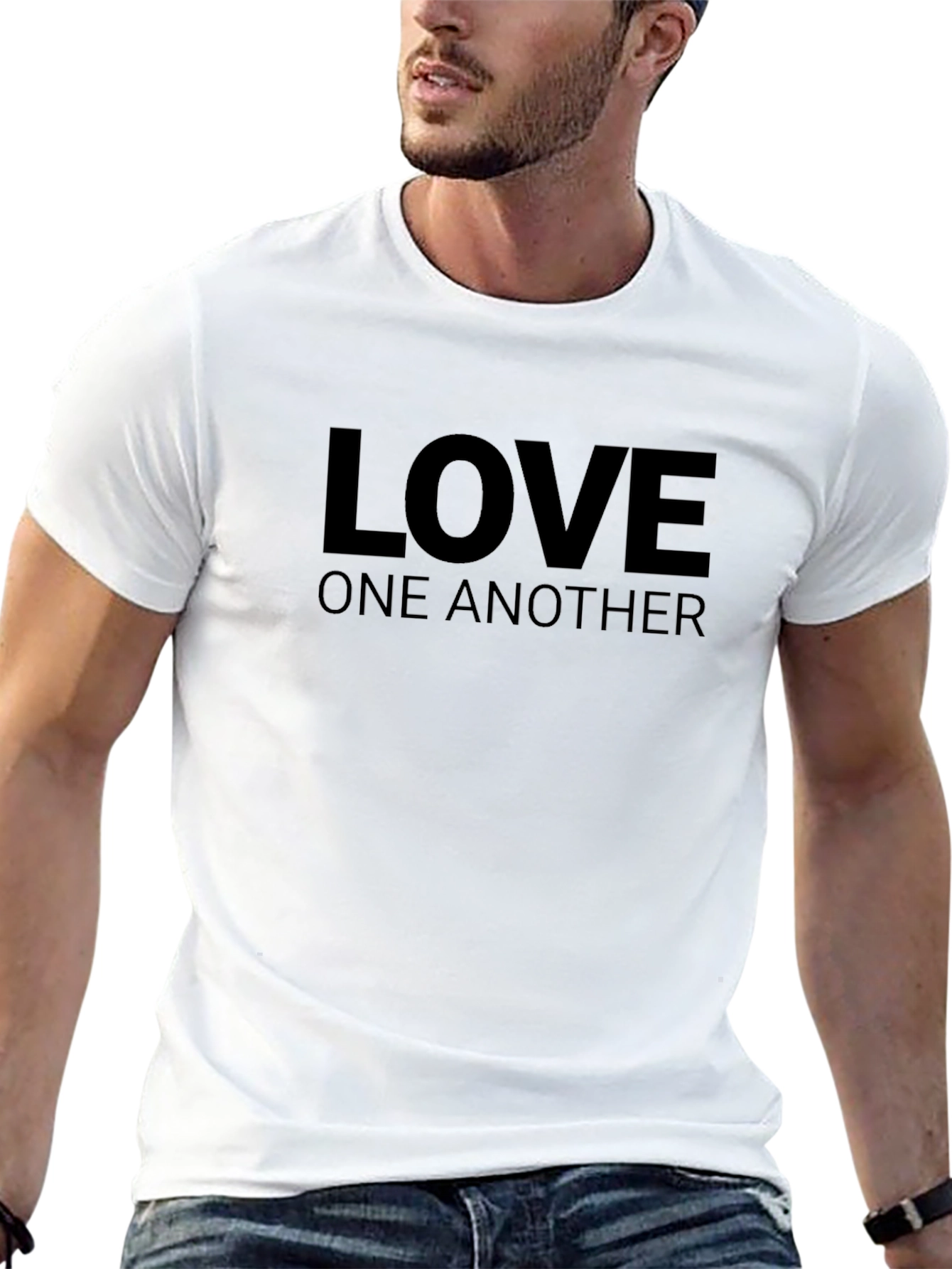 Love One Another Graphic Tee - Black