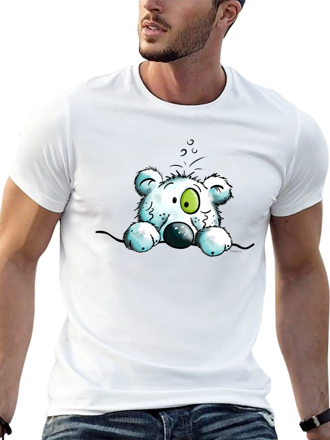 Cartoon Bear Graphic T-Shirt