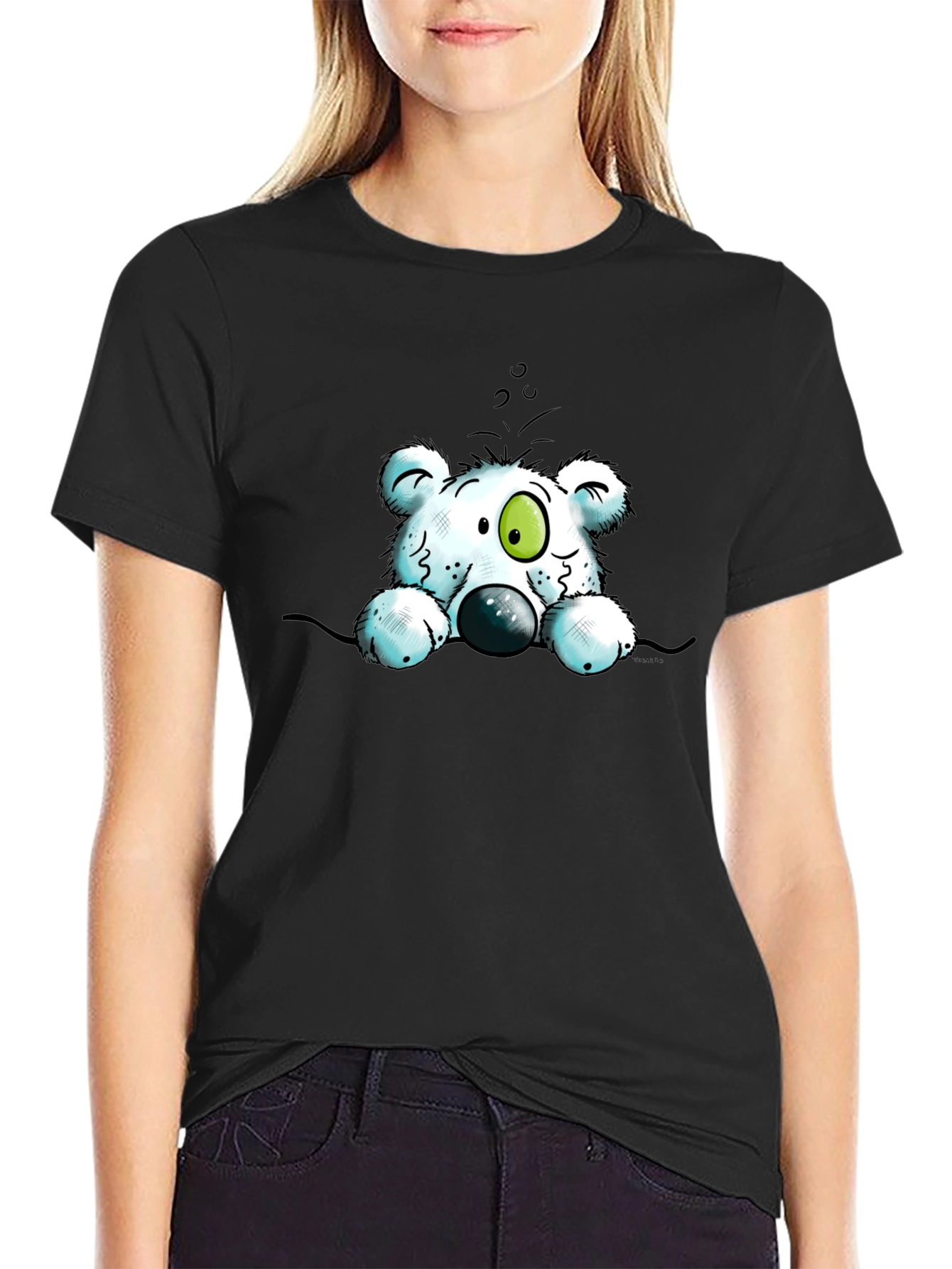 Cartoon Bear Graphic T-Shirt