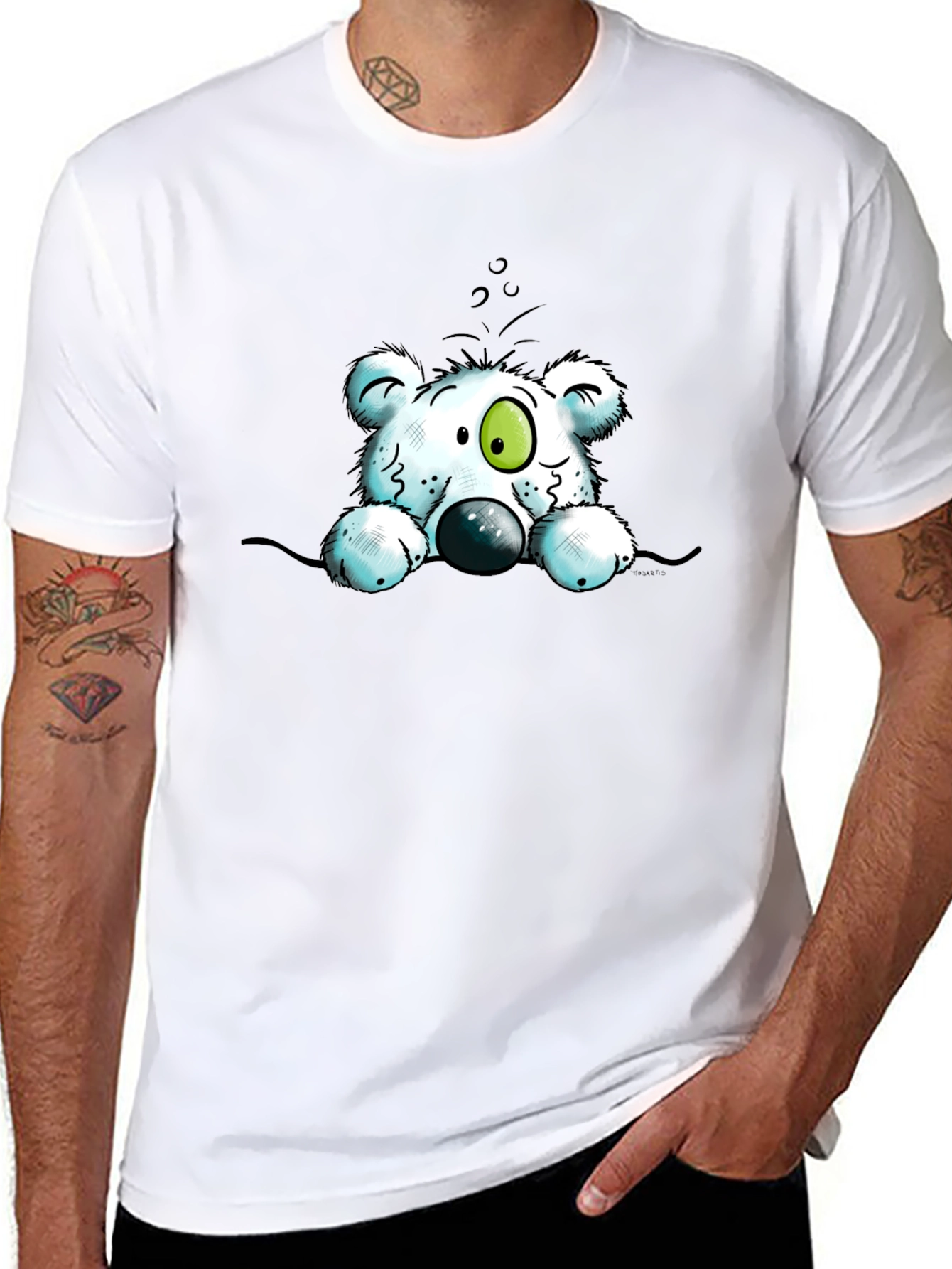 Cartoon Bear Graphic T-Shirt