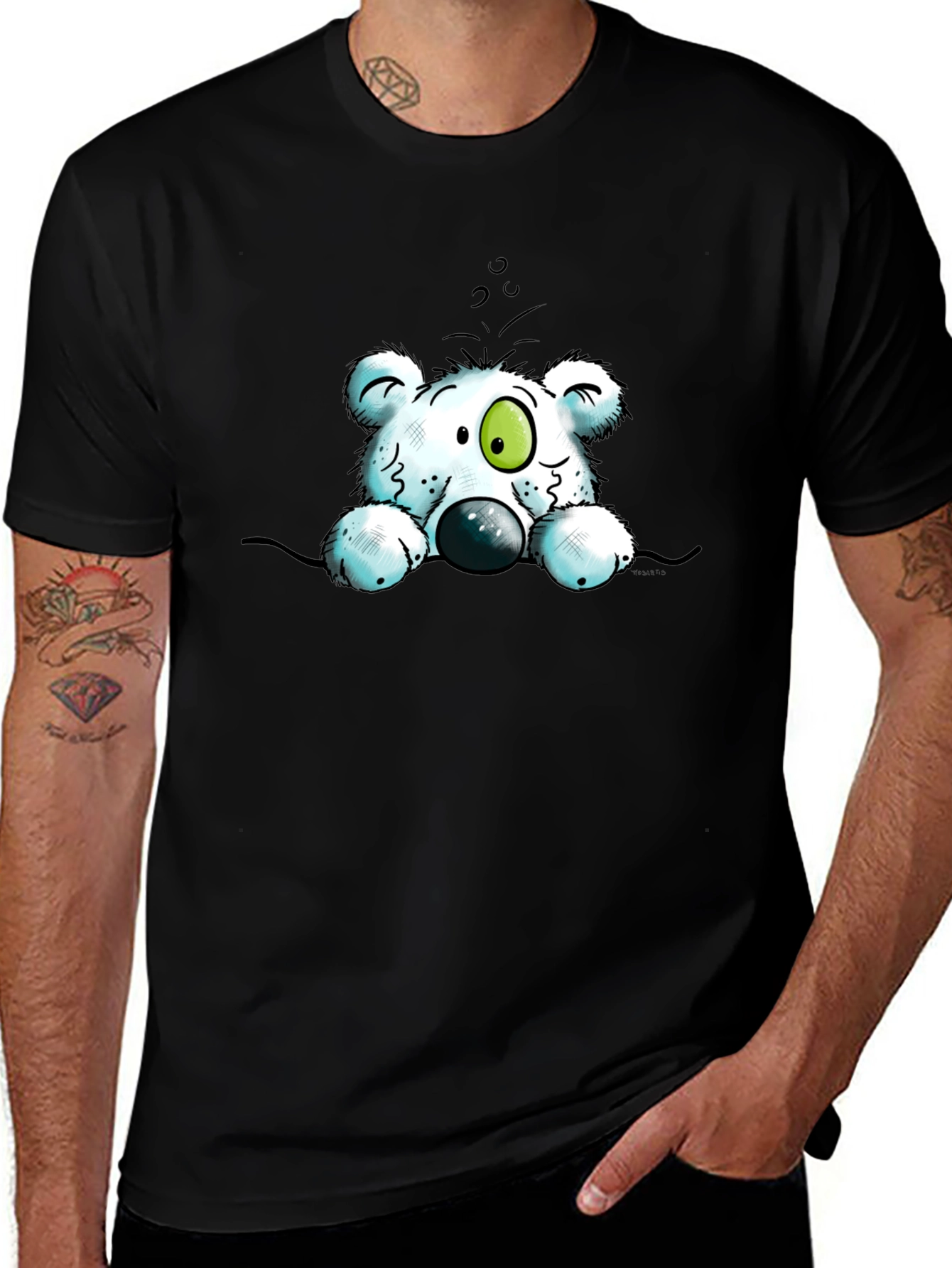 Cartoon Bear Graphic T-Shirt