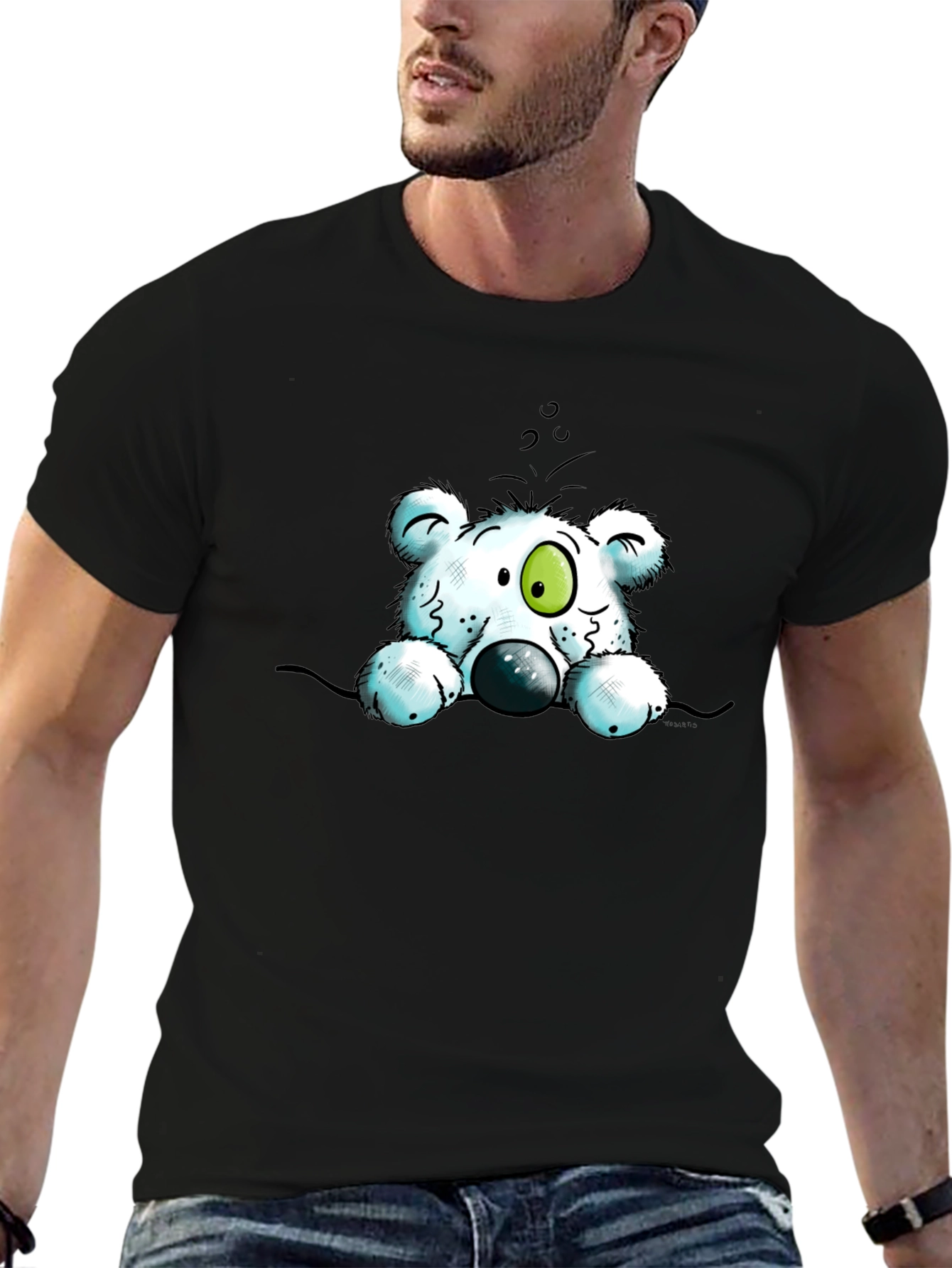 Cartoon Bear Graphic T-Shirt