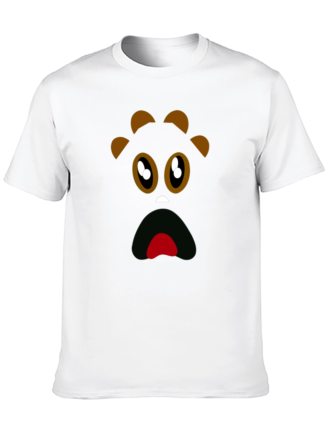 Funny Monster Face Black T-Shirt