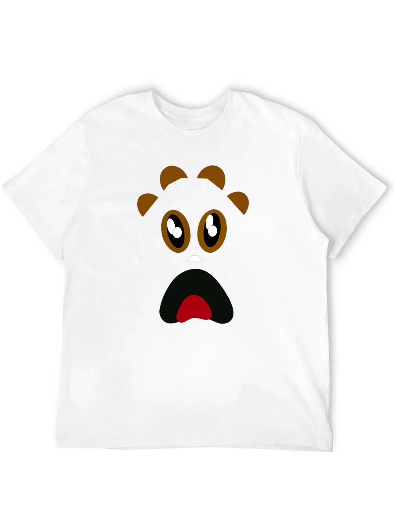 Funny Monster Face Black T-Shirt
