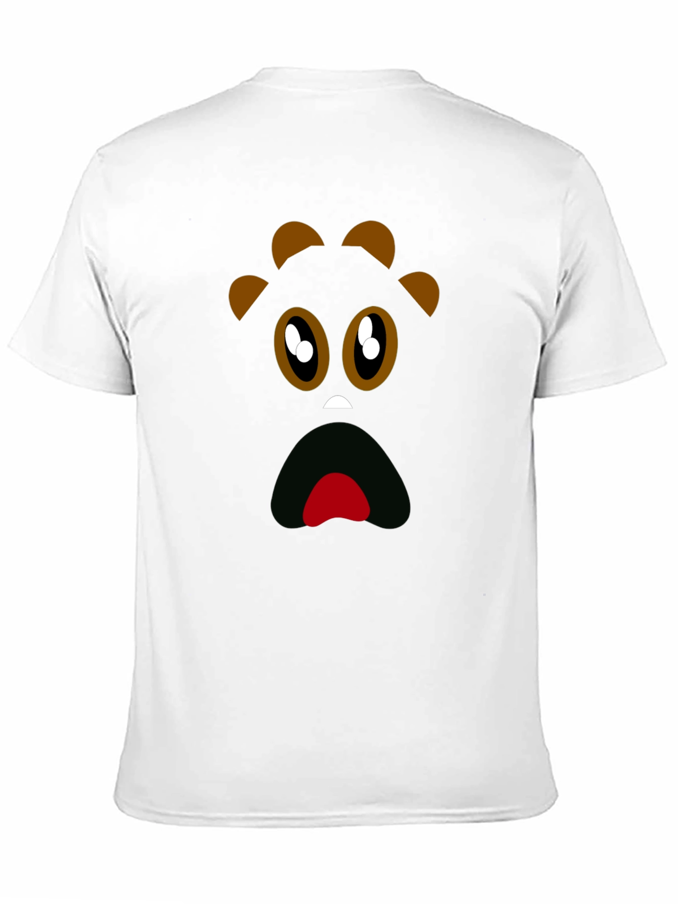 Funny Monster Face Black T-Shirt