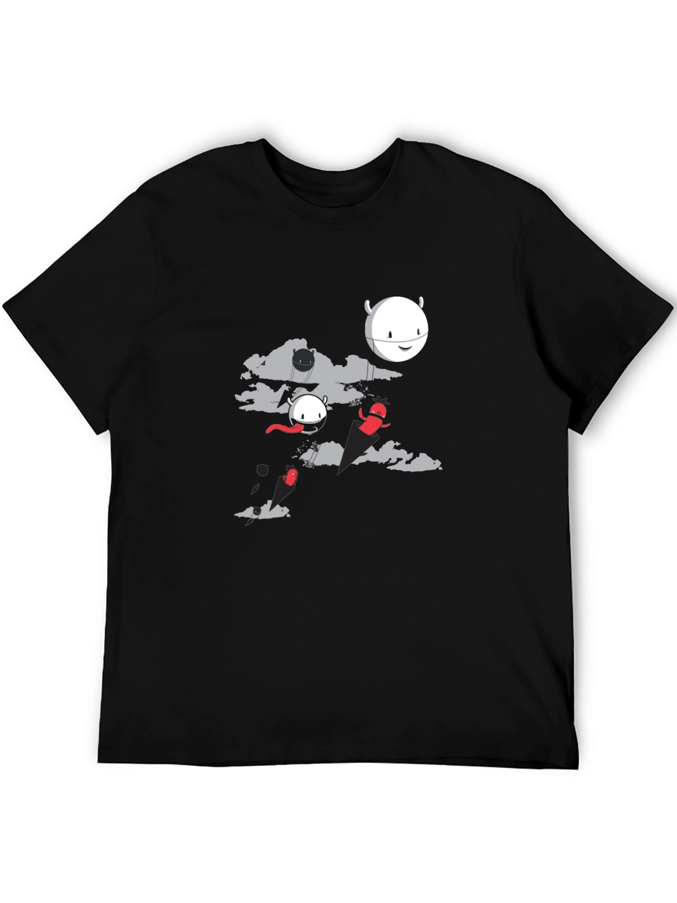 Cartoon Graphic Black T-Shirt