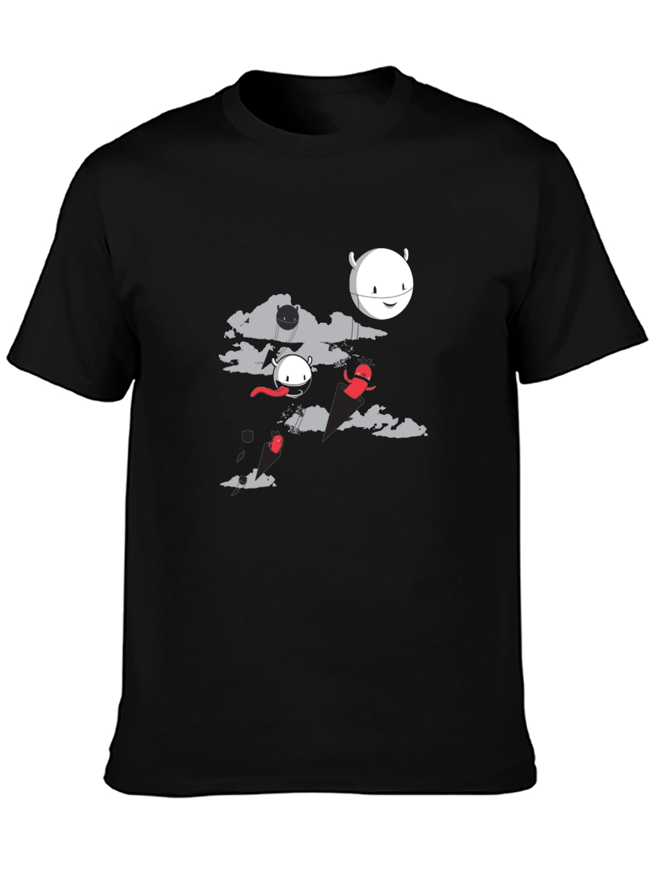 Cartoon Graphic Black T-Shirt