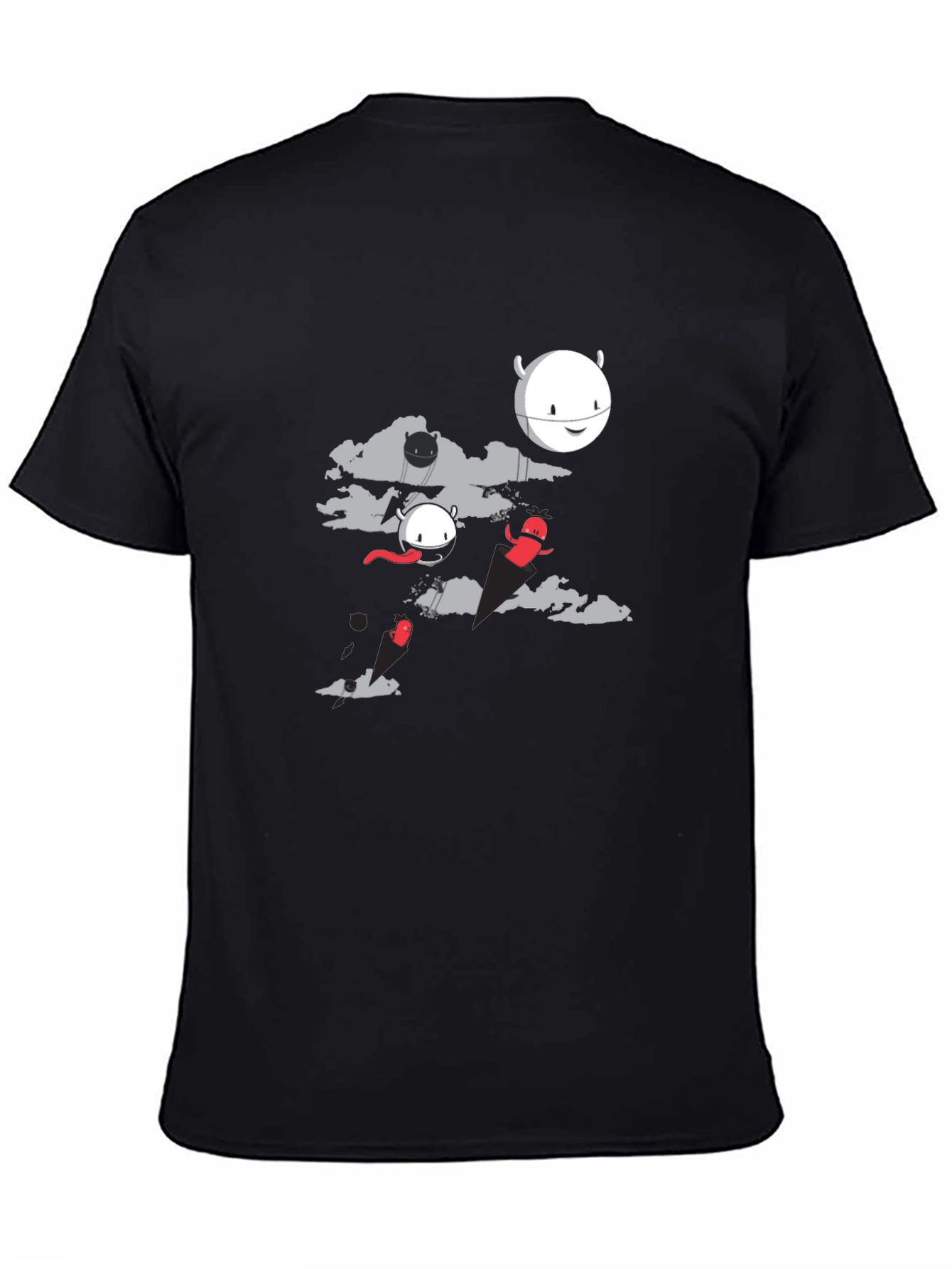 Cartoon Graphic Black T-Shirt