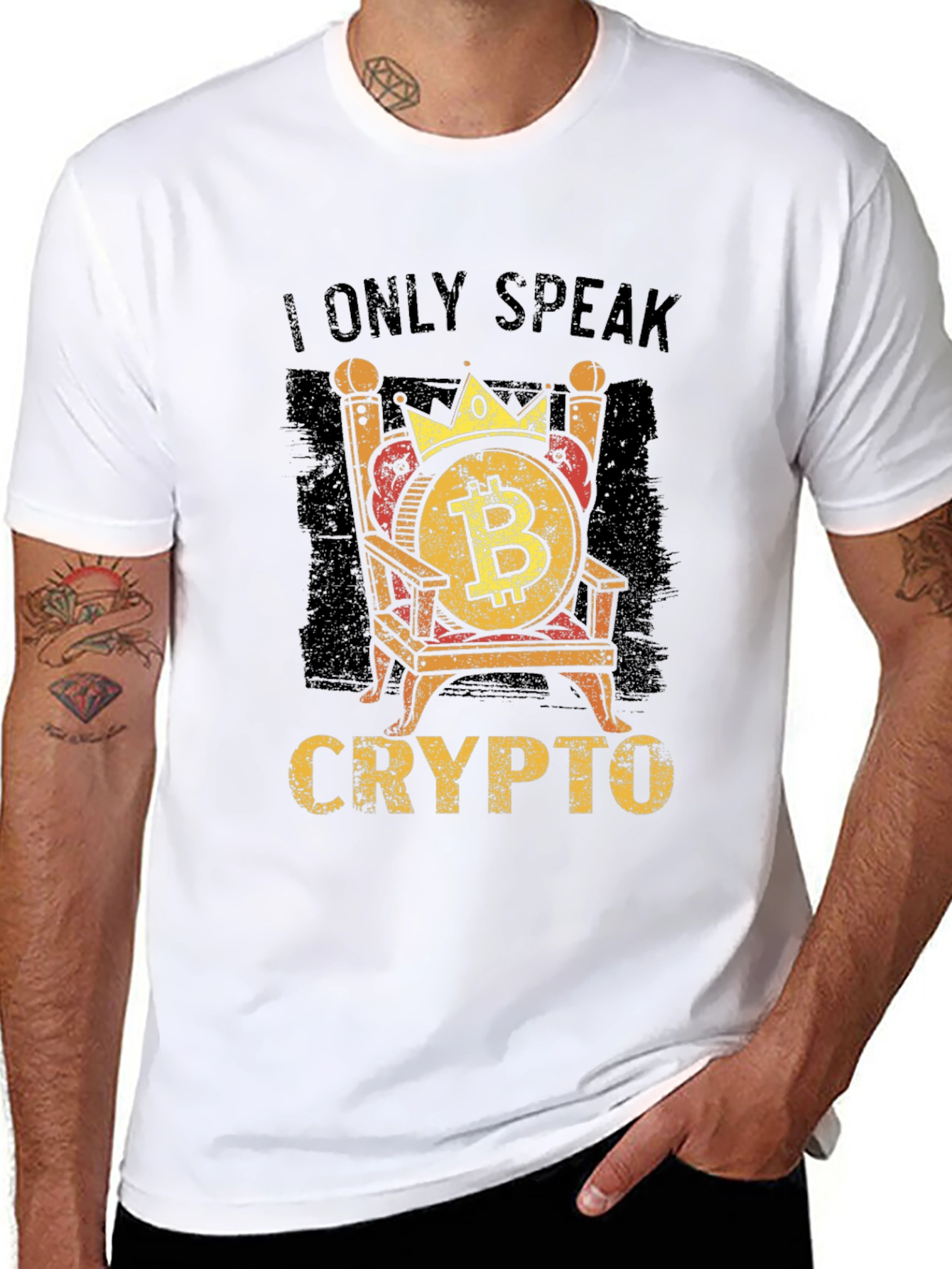 I Only Speak Crypto Bitcoin Graphic Tee