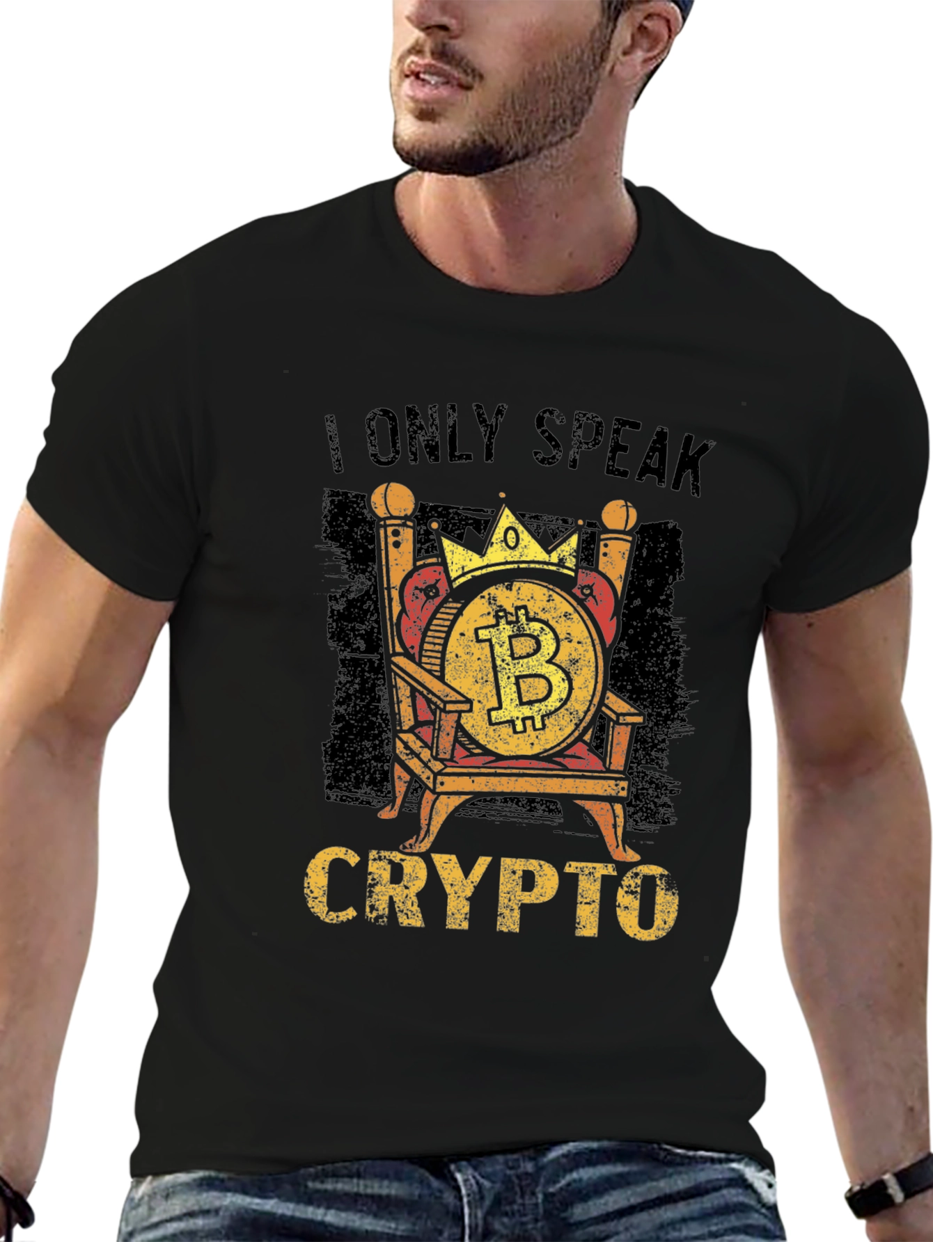 I Only Speak Crypto Bitcoin Graphic Tee