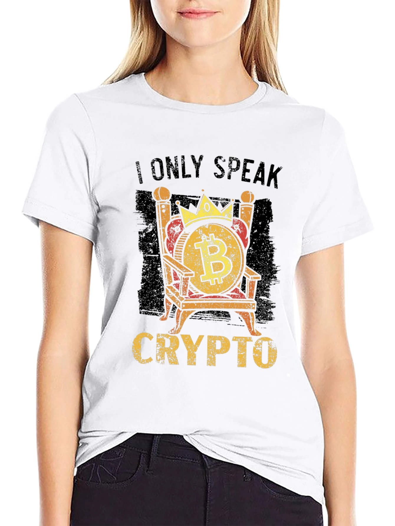 I Only Speak Crypto Bitcoin Graphic Tee