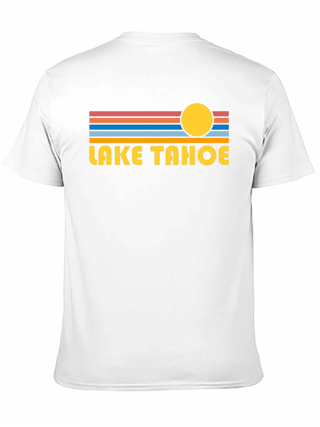 Lake Tahoe Graphic Tee - Retro Style Black T-Shirt