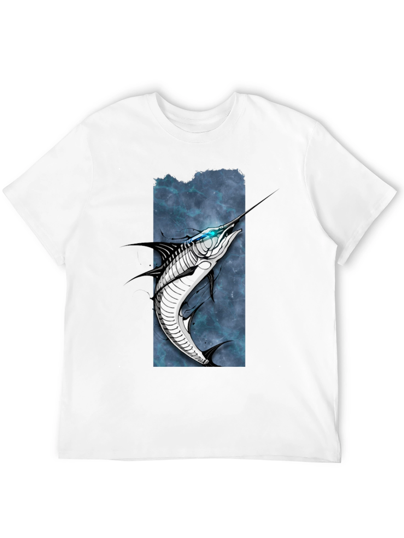 Marlin Graphic Tee - Black Cotton T-Shirt