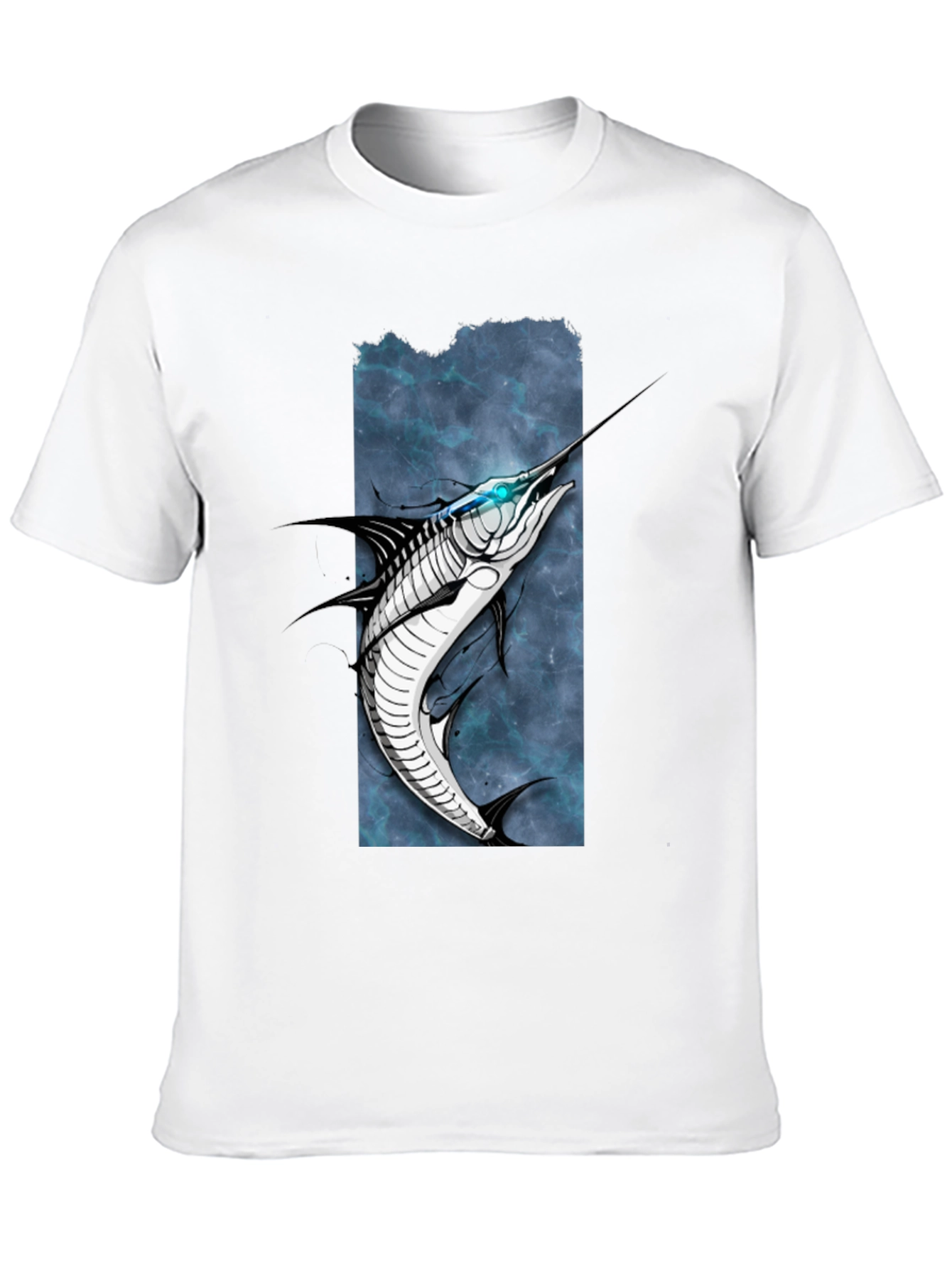 Marlin Graphic Tee - Black Cotton T-Shirt