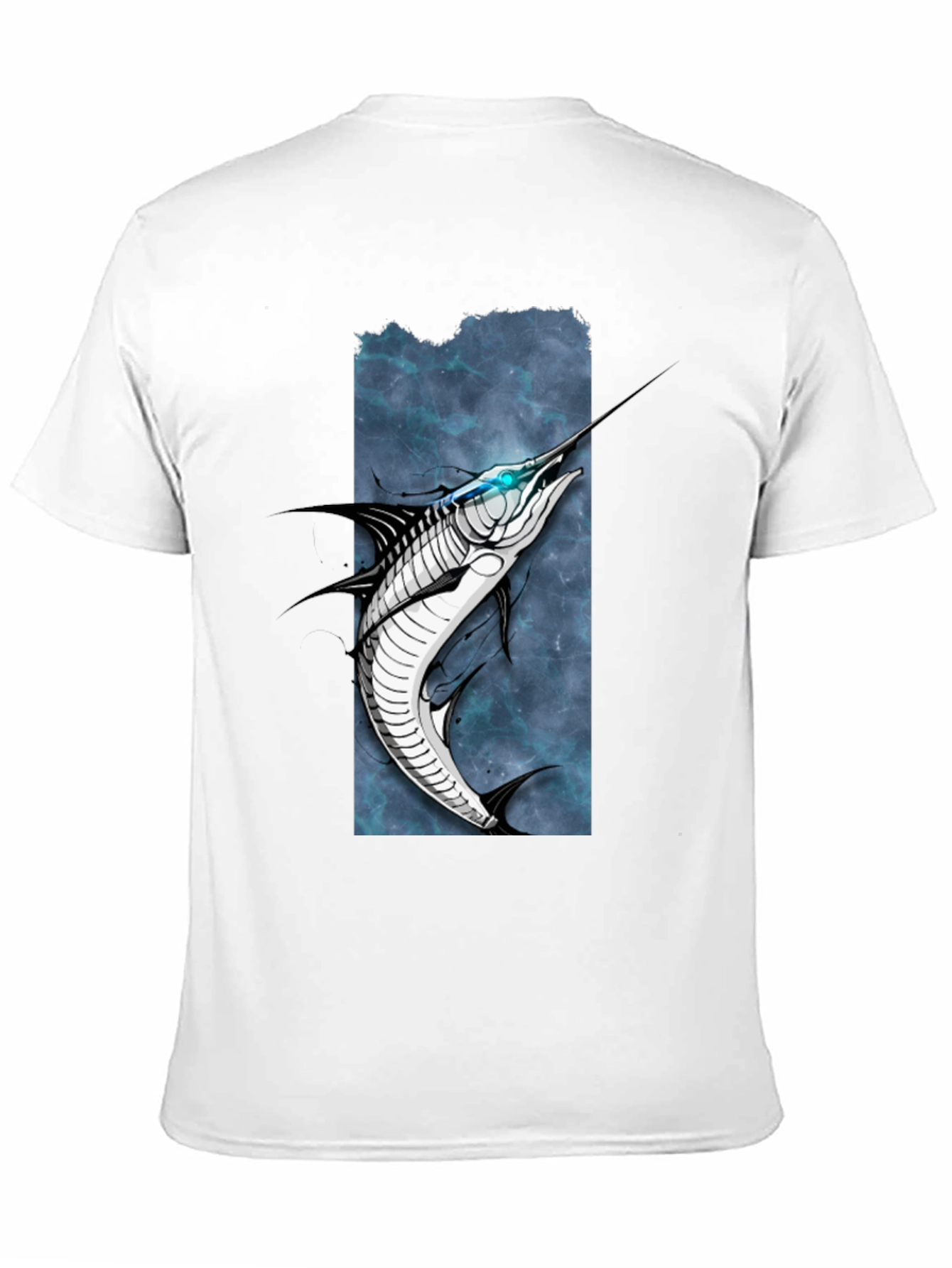 Marlin Graphic Tee - Black Cotton T-Shirt