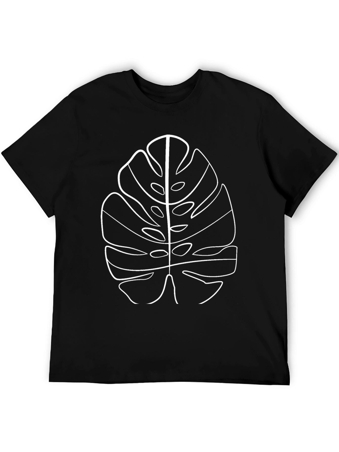 Minimalist Monstera Leaf Graphic T-Shirt