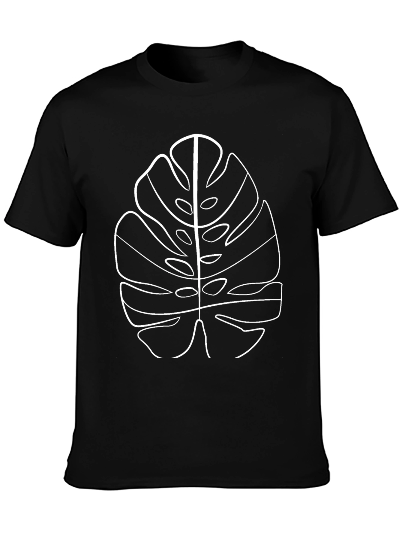 Minimalist Monstera Leaf Graphic T-Shirt