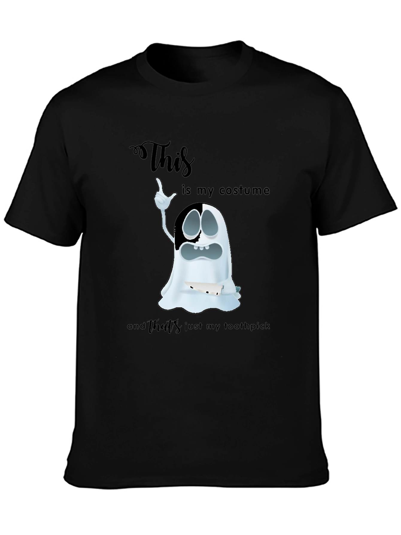 Humorous Ghost Costume Graphic T-Shirt