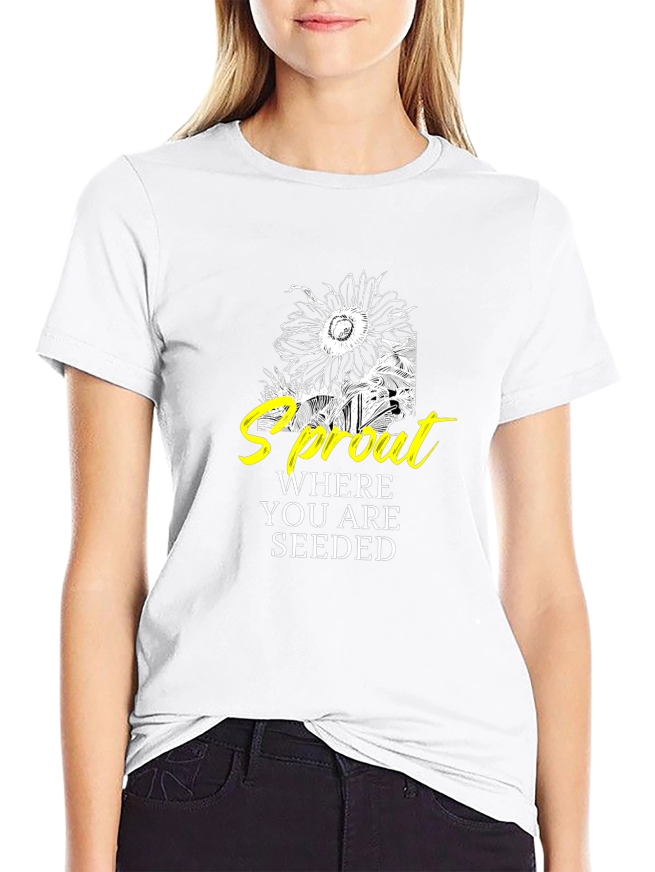 Sprout Where You Are Seeded Graphic T-Shirt