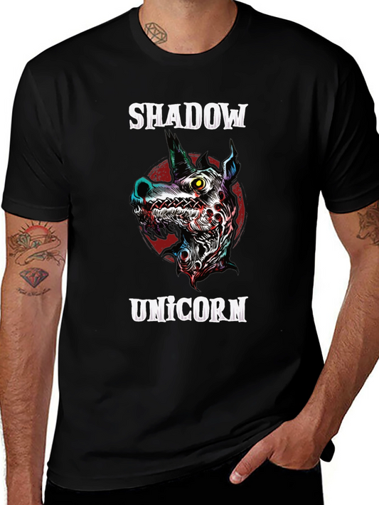 Shadow Unicorn Graphic Tee - Mens Black T-Shirt
