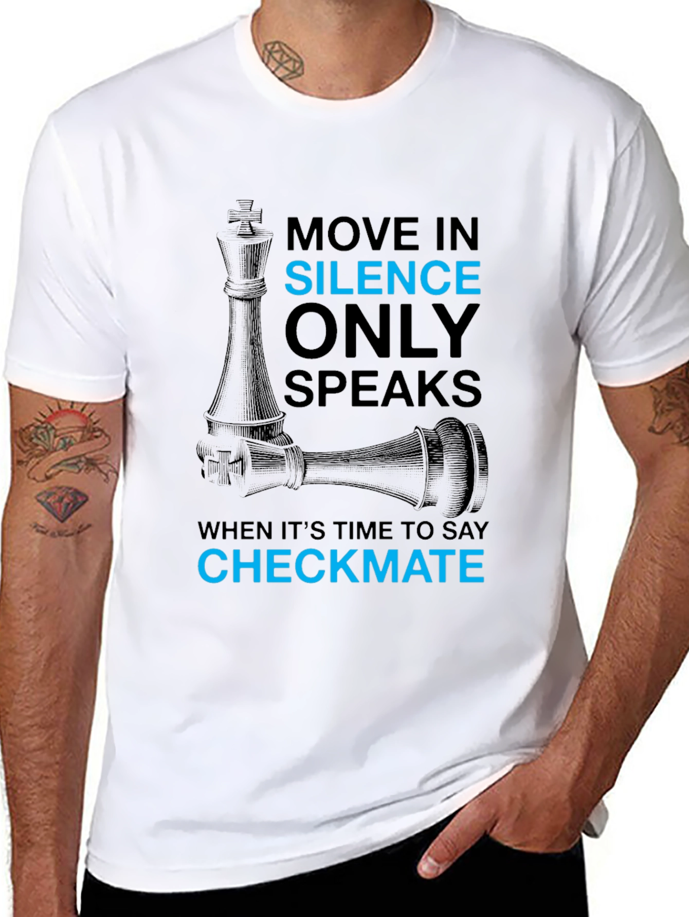 Move In Silence Chess Graphic Tee