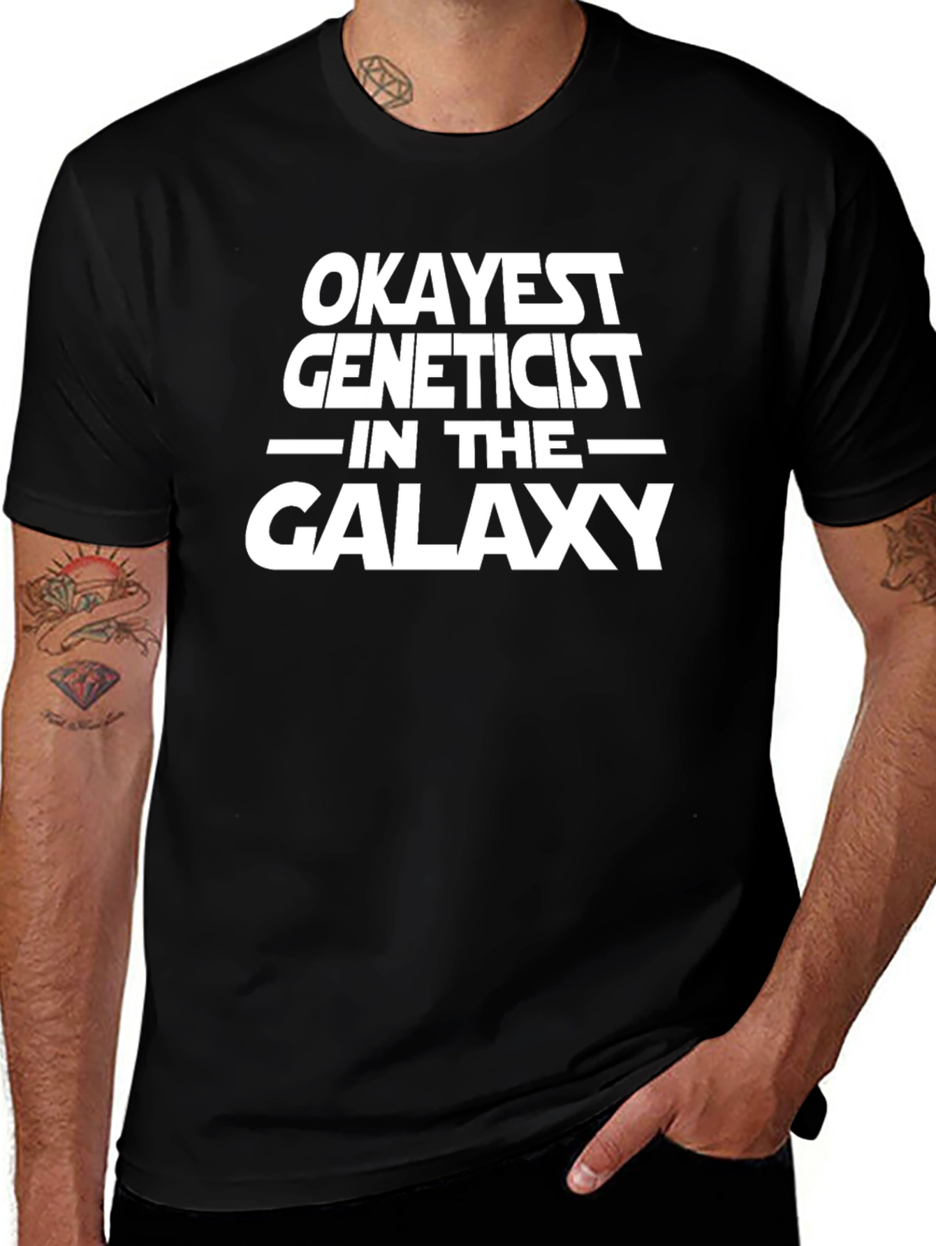 Okayest Geneticist in the Galaxy T-Shirt - Black