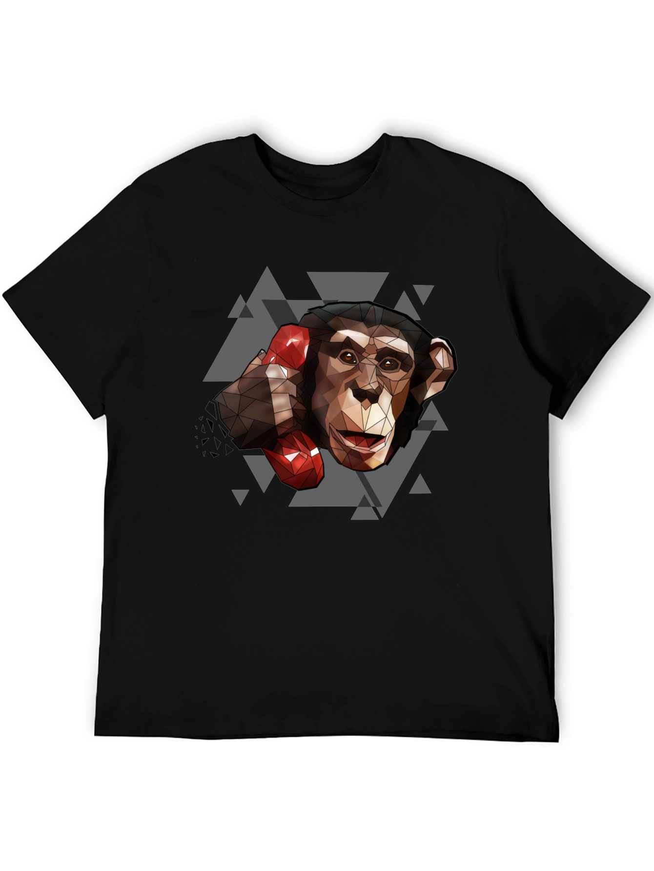 Geometric Monkey Boxing T-Shirt