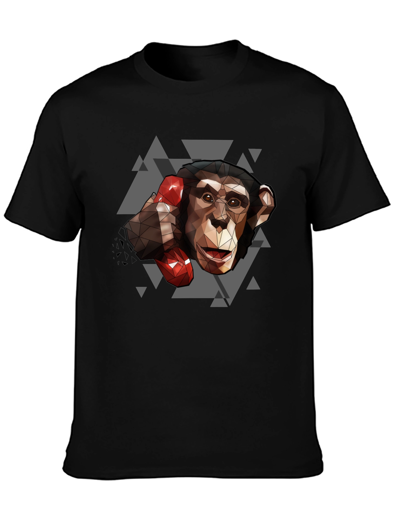 Geometric Monkey Boxing T-Shirt