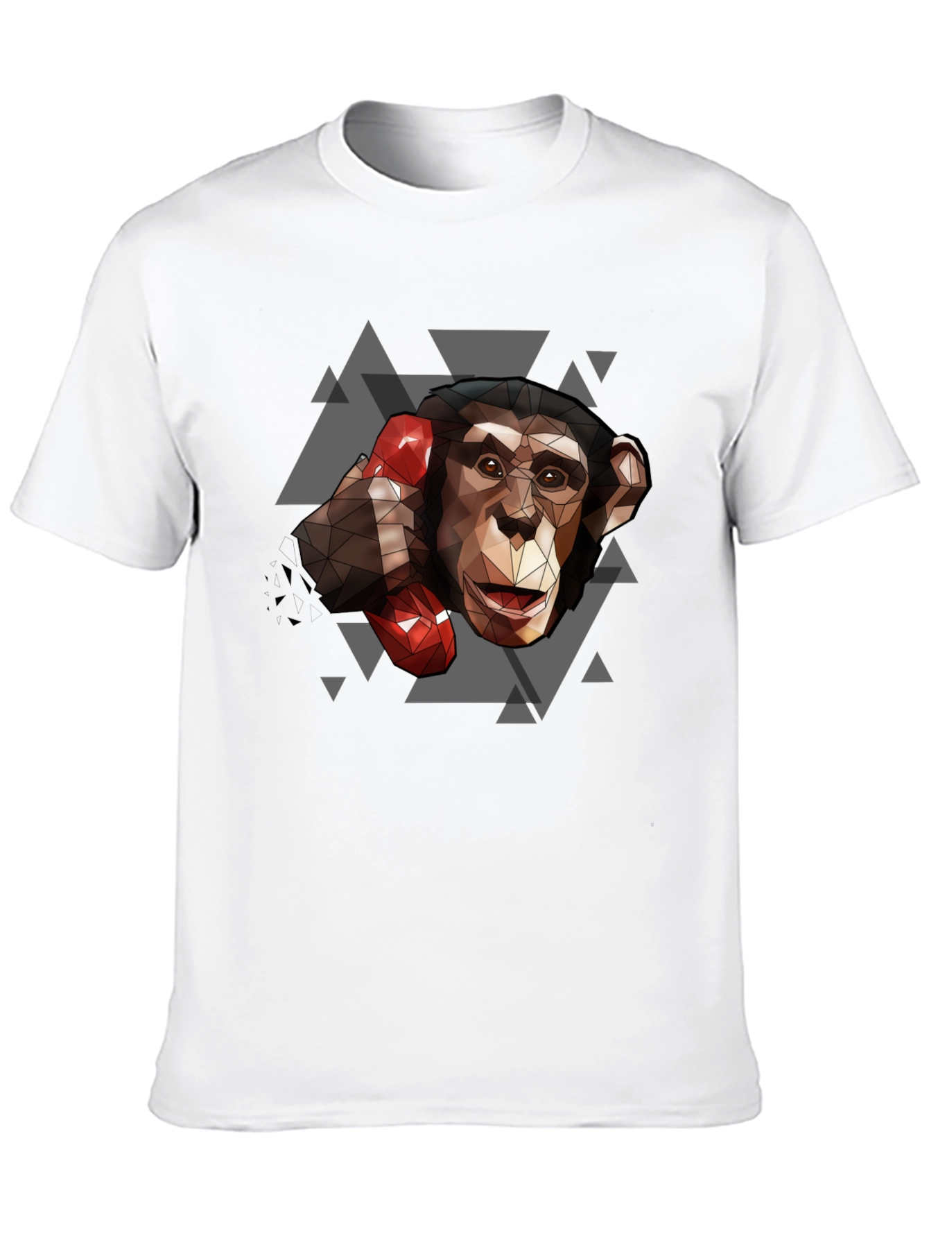 Geometric Monkey Boxing T-Shirt