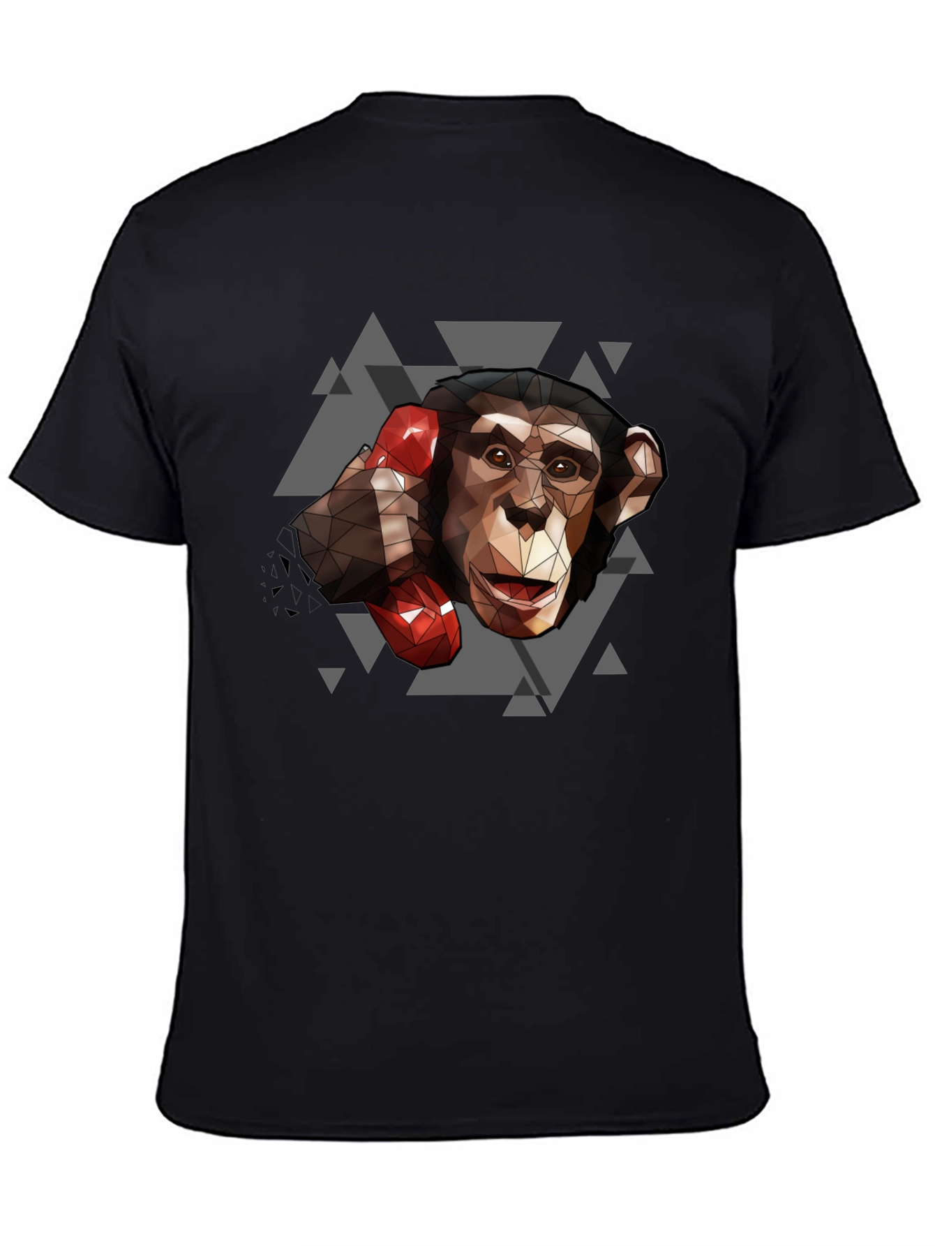 Geometric Monkey Boxing T-Shirt