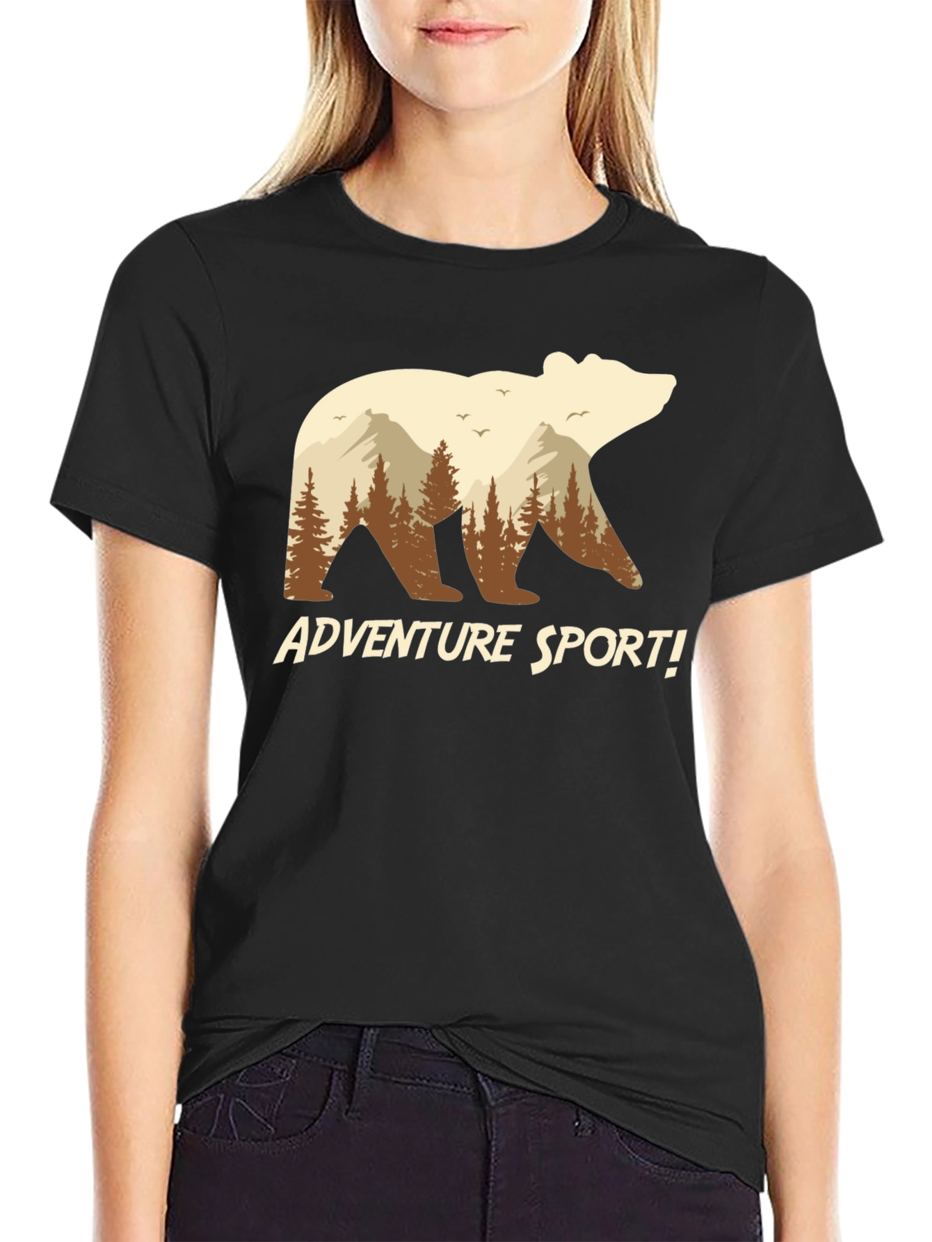 Adventure Sport Bear Graphic T-Shirt