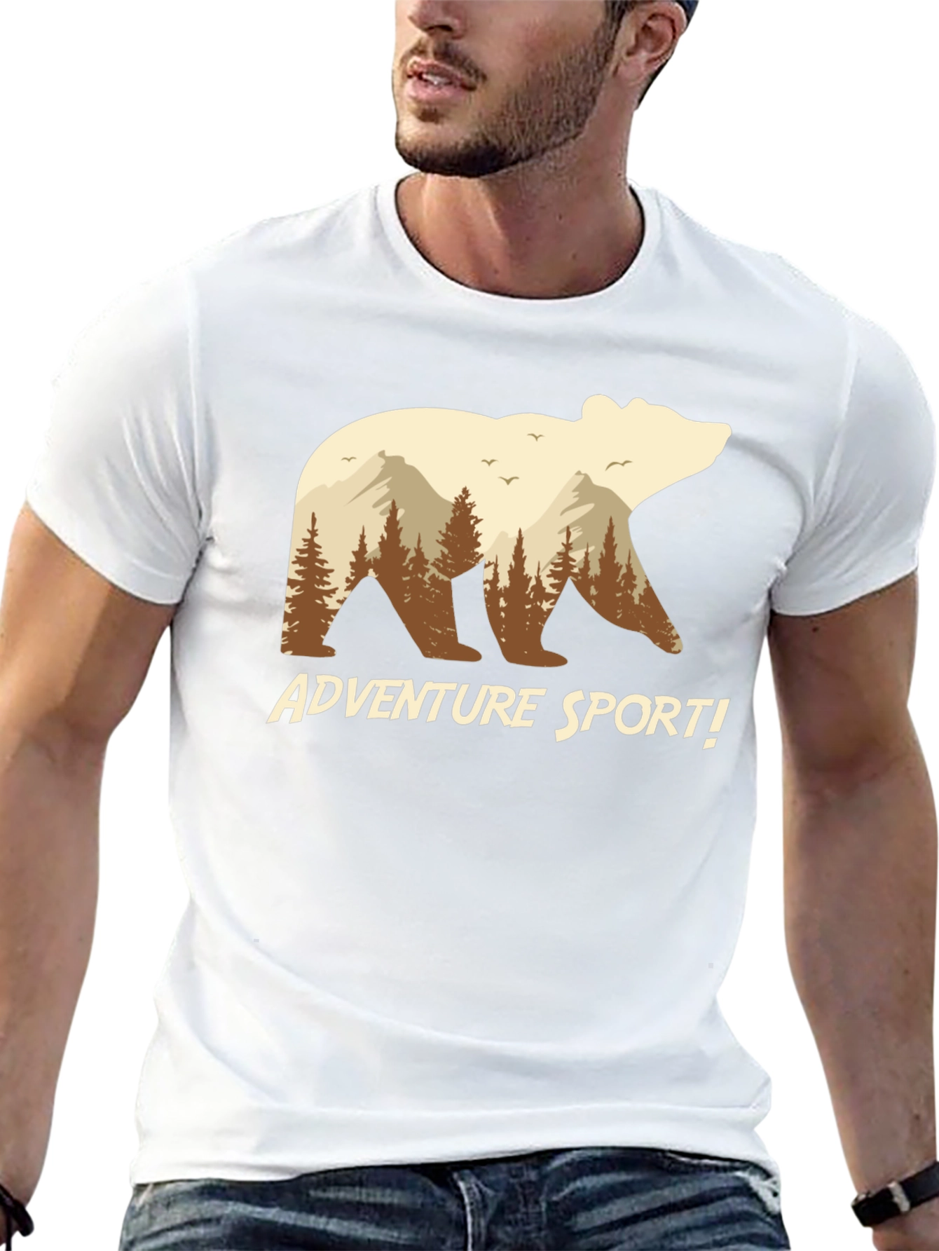 Adventure Sport Bear Graphic T-Shirt