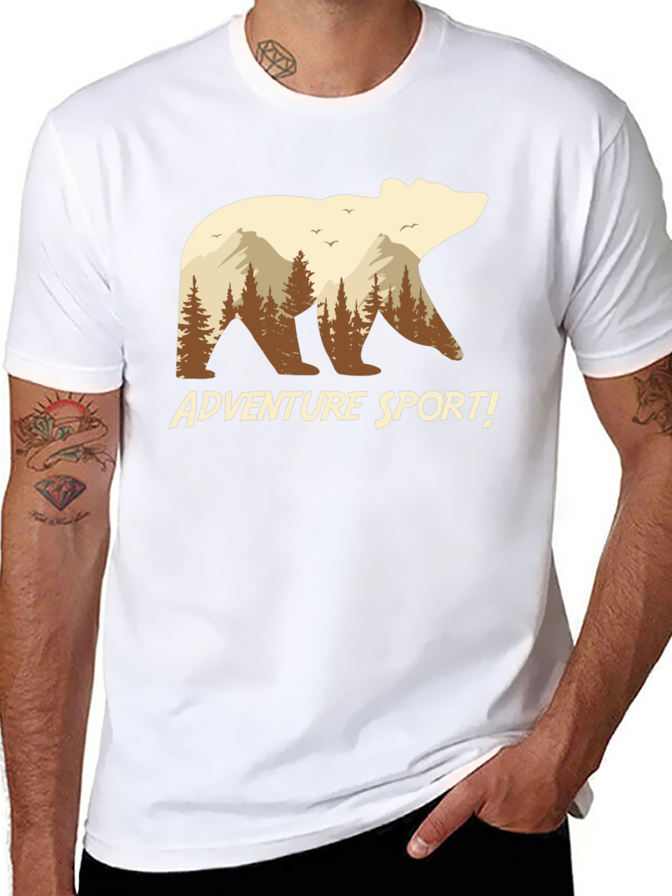 Adventure Sport Bear Graphic T-Shirt