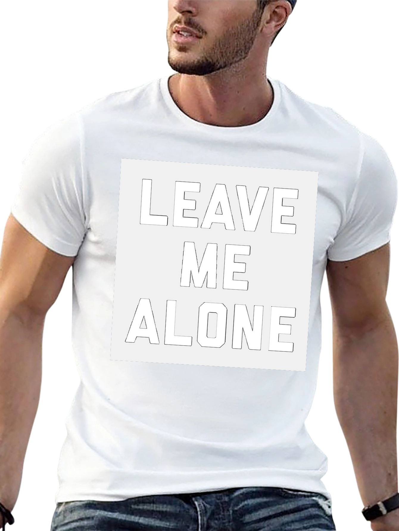 Leave Me Alone Graphic T-Shirt - Black